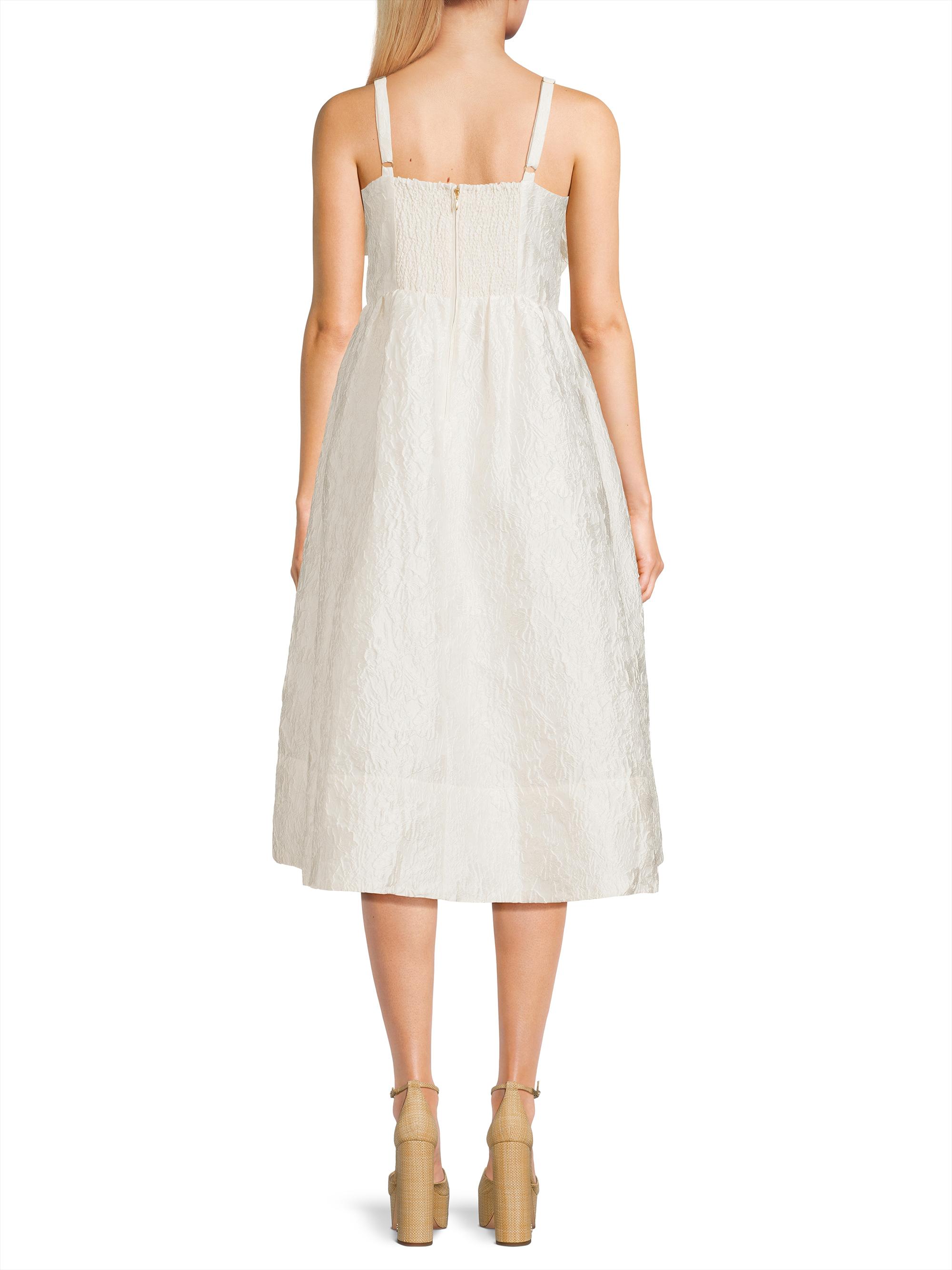 ellara jacquard midi bow dress ELLARA JACQUARD MIDI BOW DRESS, ROXIE PINK, BABY BLUES JACQUARD