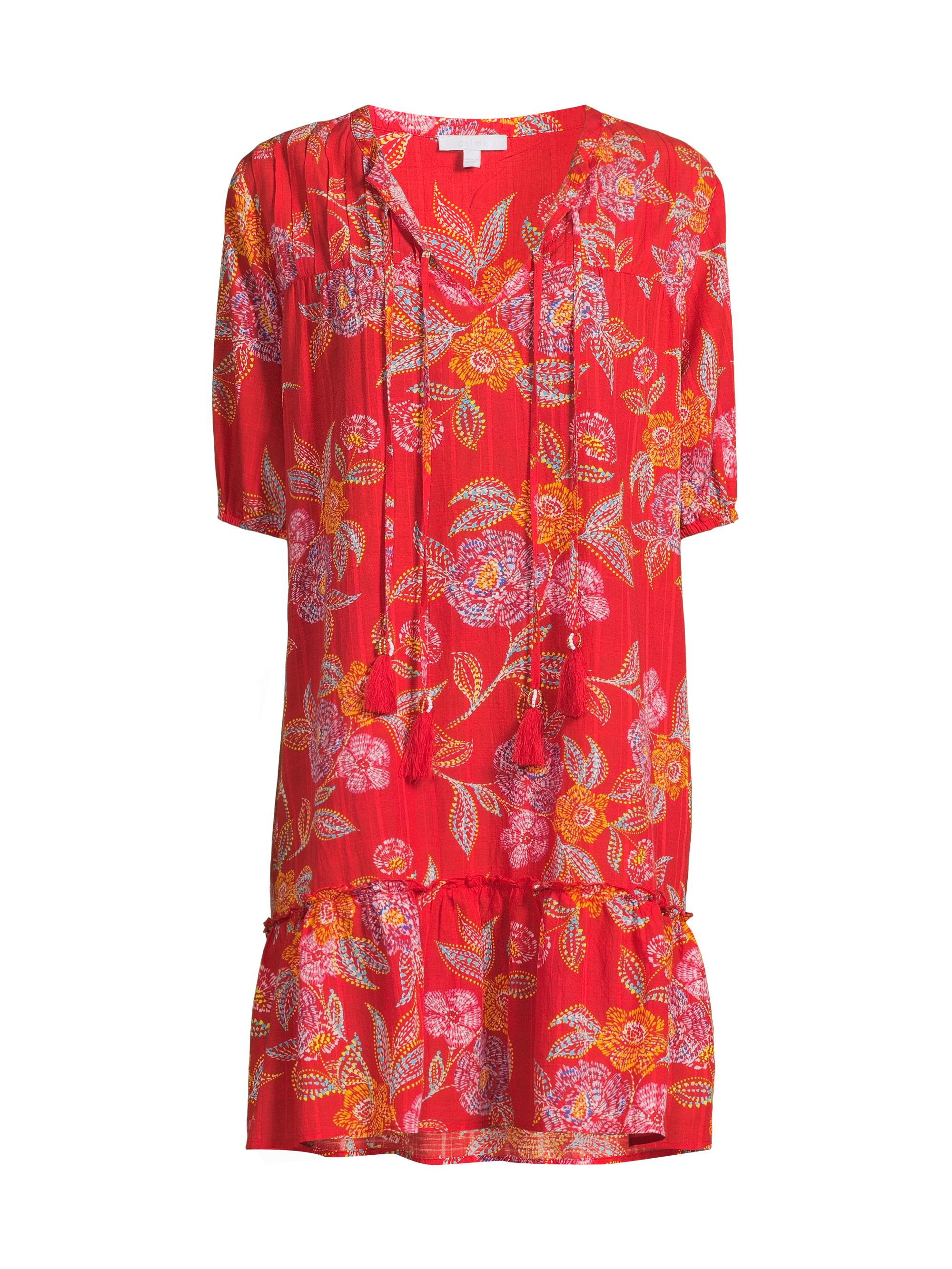 Johnny Was Women's Whimsical Hibiscus Pleated Dress - Whimsical Hibiscus