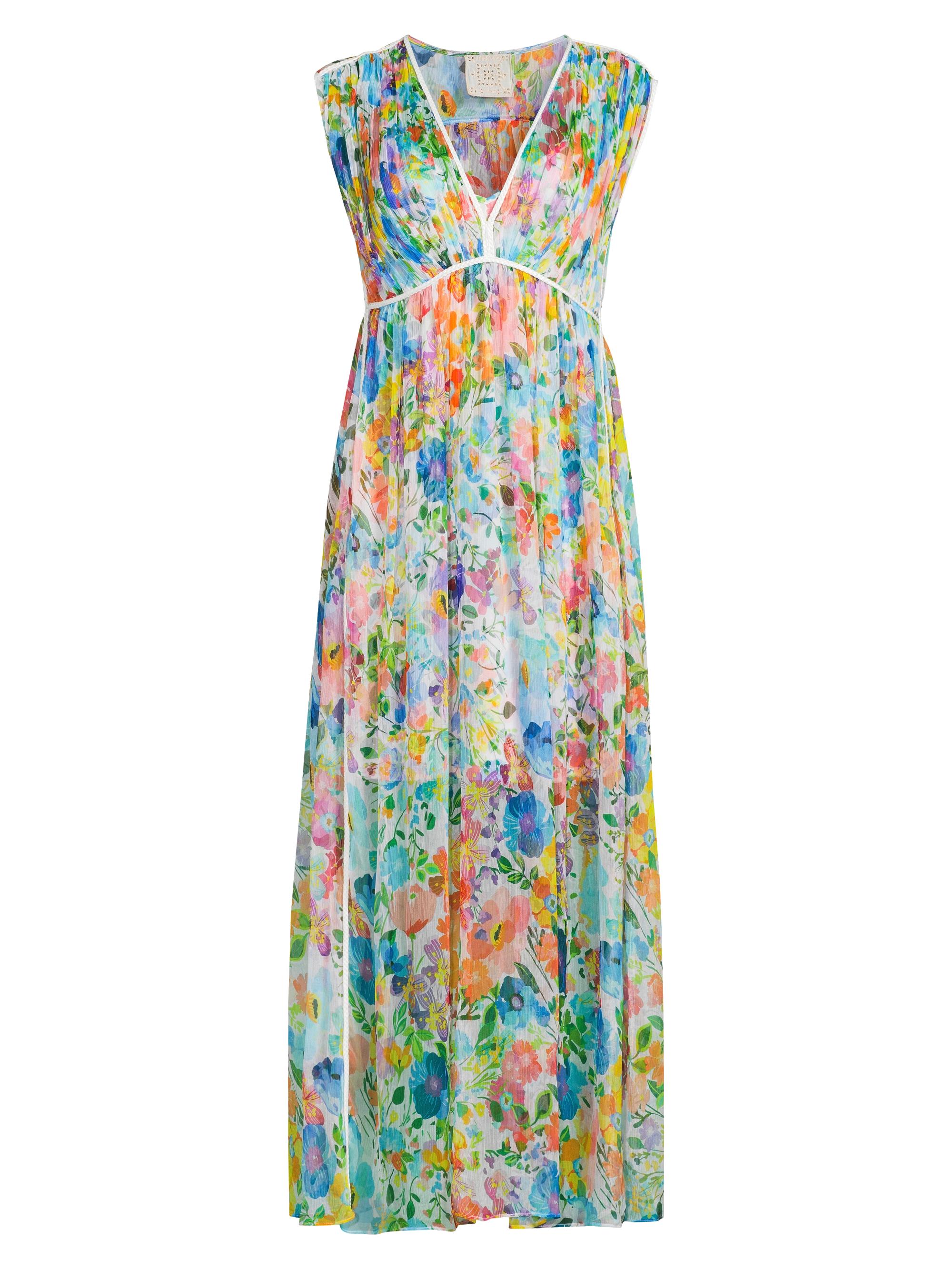 Johnny Was Women's Dylane Floral Silk Maxi Dress - Wild Blooms