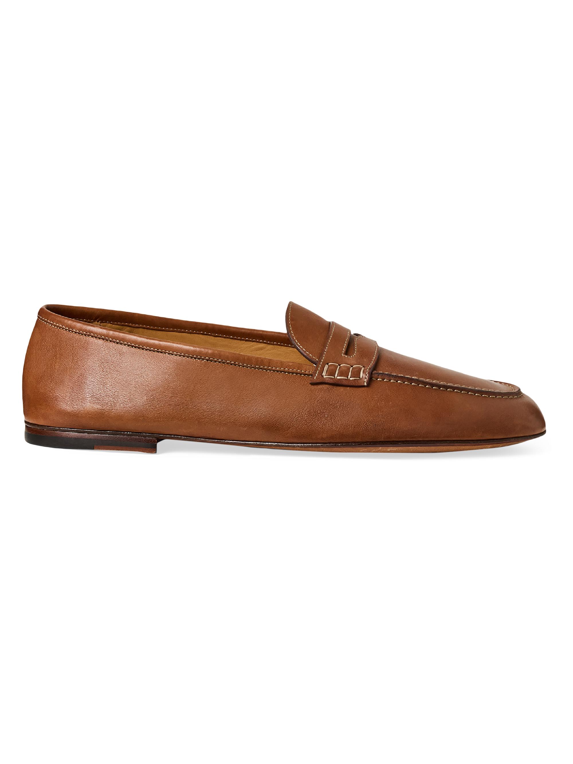 Ralph Lauren Purple Label Men's Collins Leather Penny Loafers - Tan