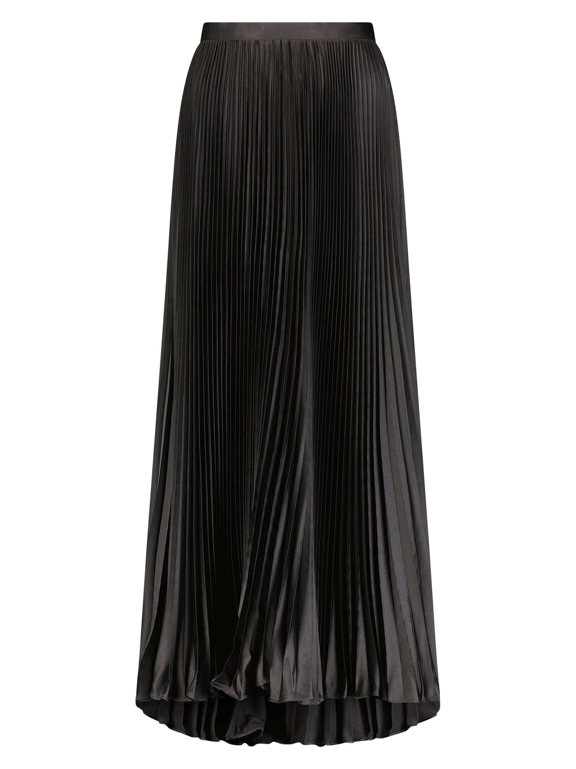 Mac Duggal Women's Pleated Satin Maxi Skirt - Black