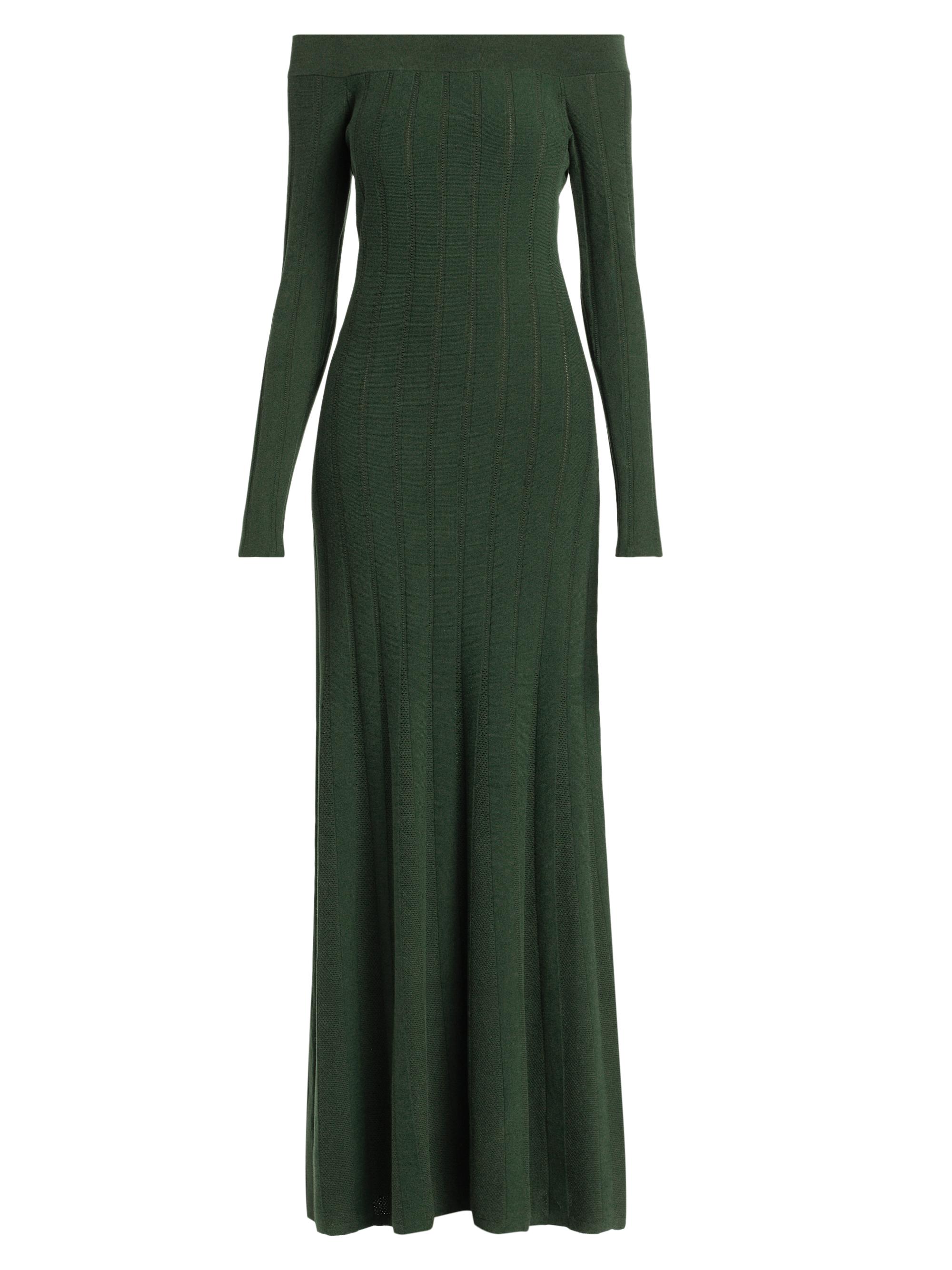 Lela Rose Women's Off-The-Shoulder Pointelle Godet Dress - Sage