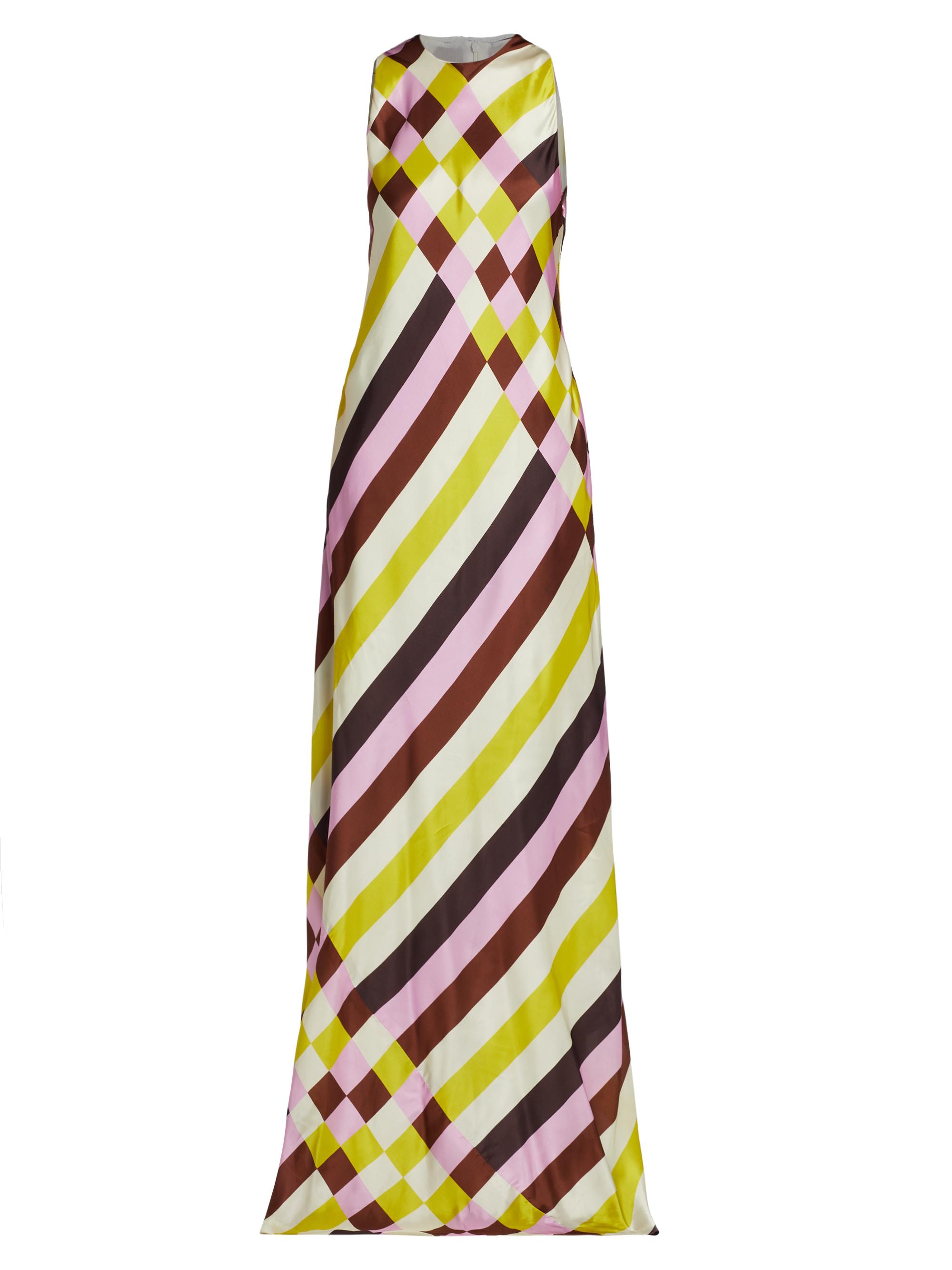 Lela Rose Women's Printed Sleeveless Gown - Aubergine Multi