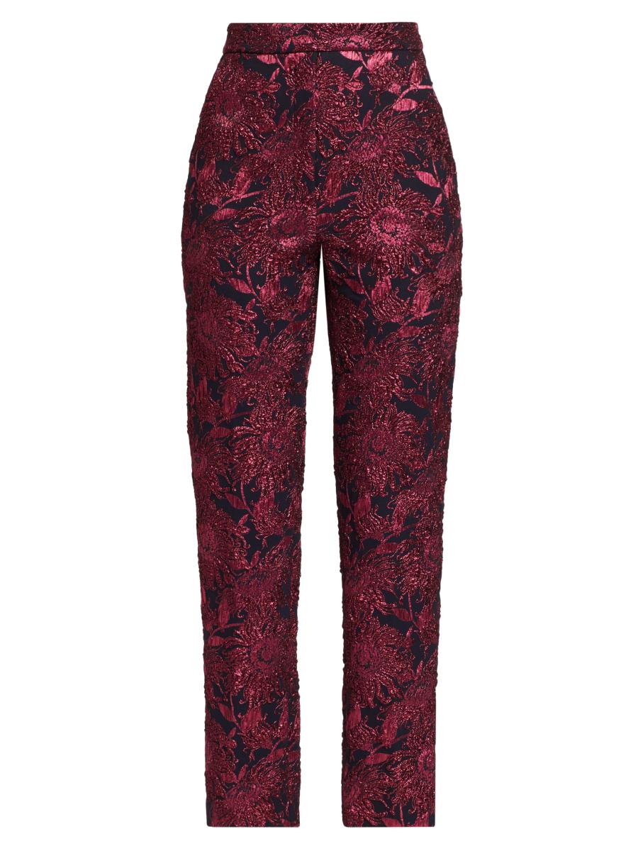 Lela Rose Demi Metallic Jacquard Pants | Saks Fifth Avenue