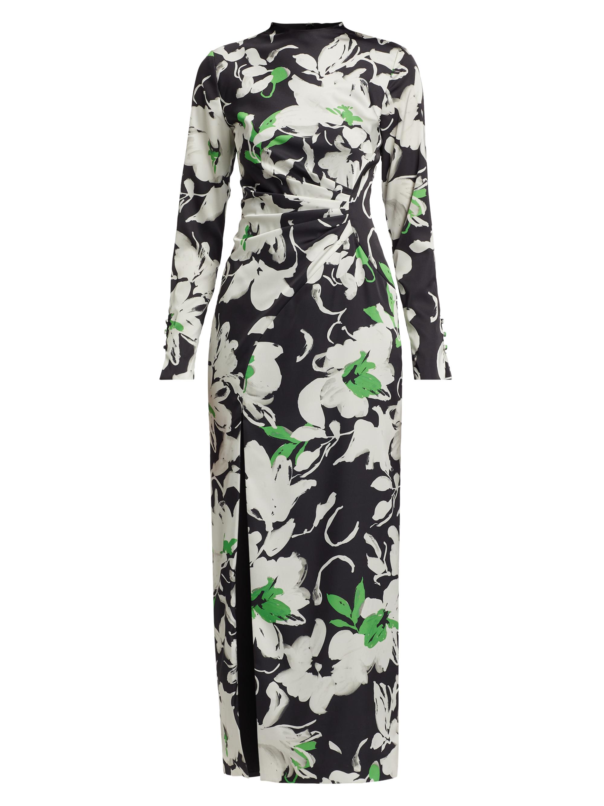 Lela Rose Women's Floral Crêpe Sheath Midi-Dress - Black Multi