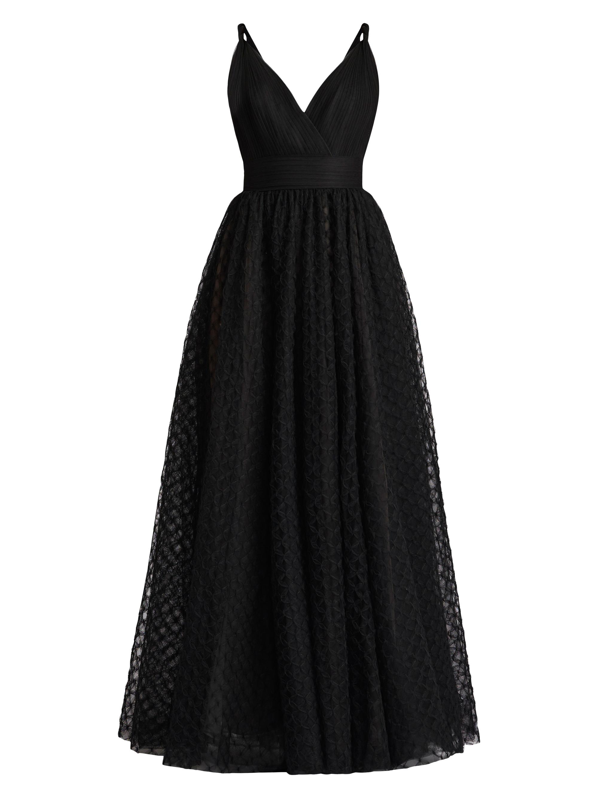 Zac Posen Women's Ruffle Apliqué Ballgown - Black