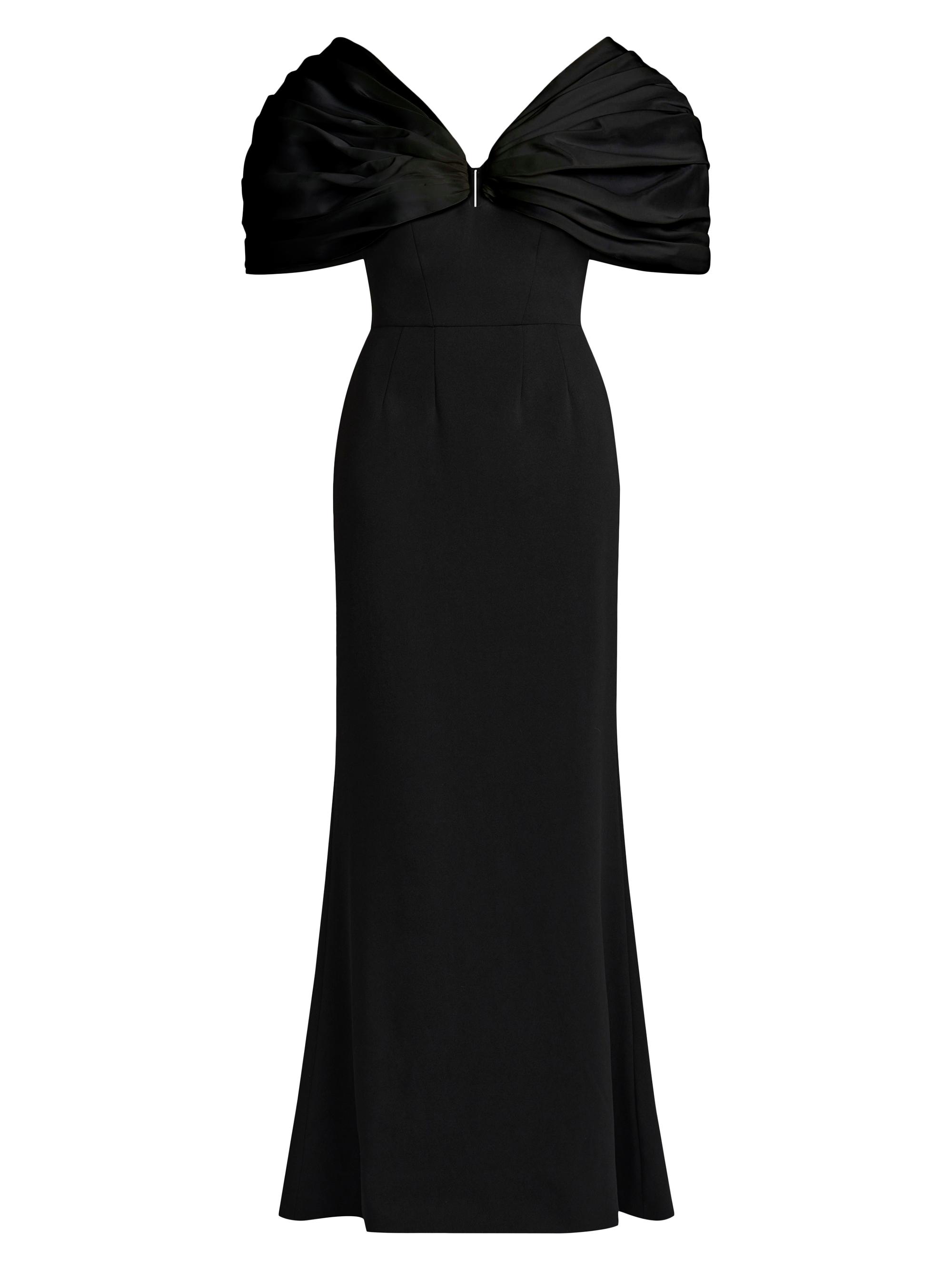 Zac Posen Women's Draped Off-the-Shoulder Mermaid Gown - Black