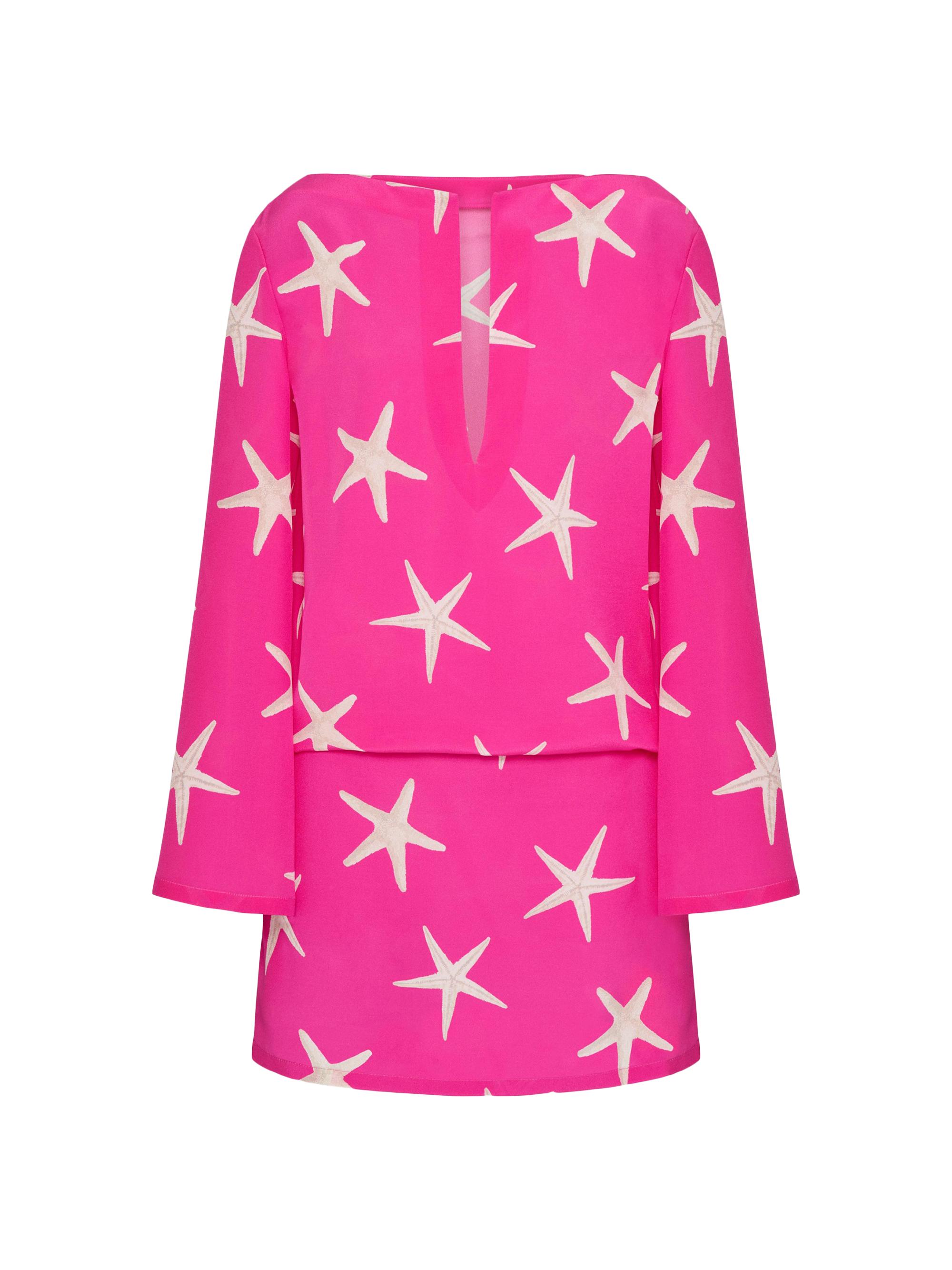 Valentino Garavani Starfish Crepe De Chine Short Dress | Saks