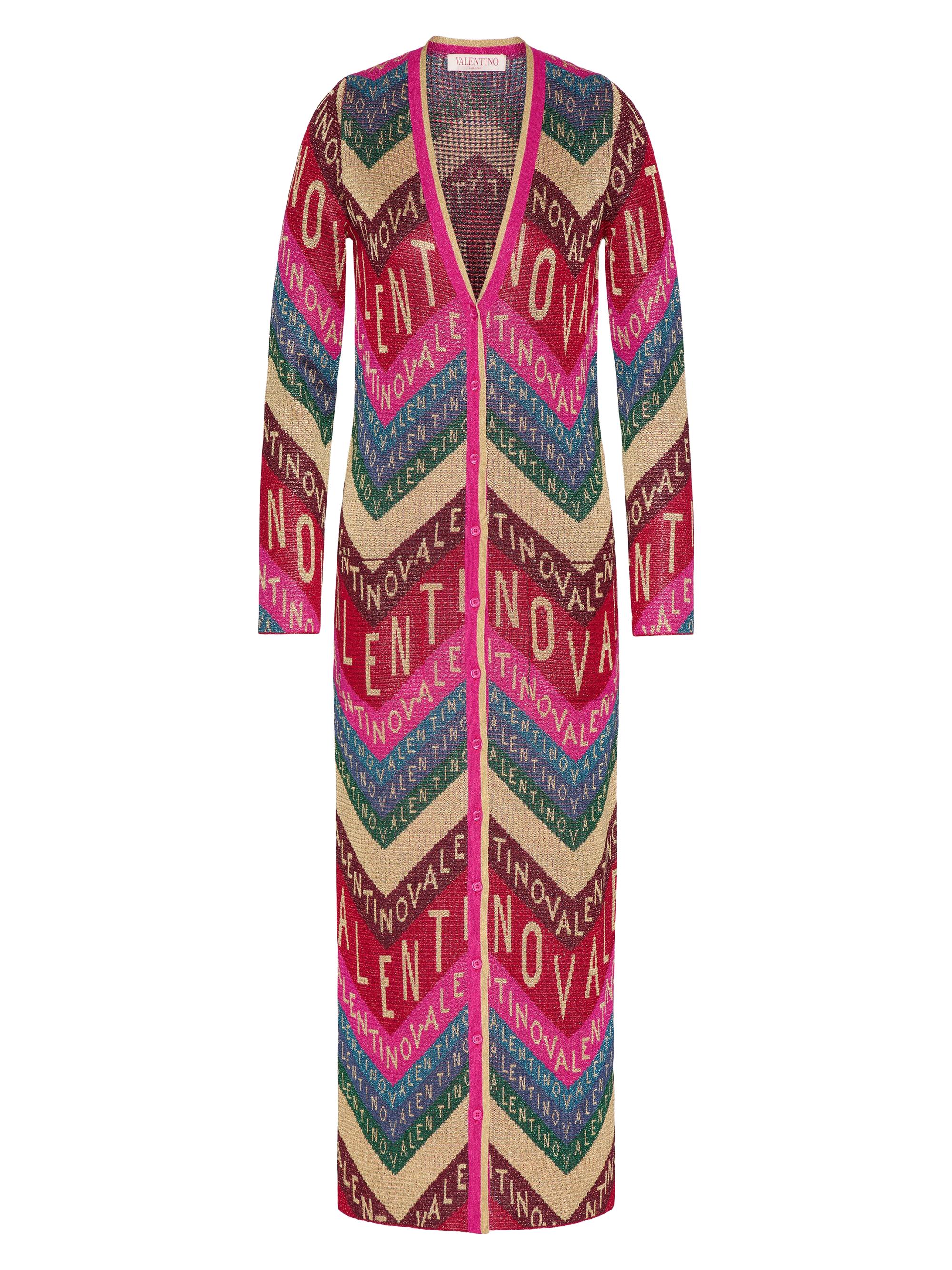 Valentino Garavani Women's Chevron Lurex Cardigan