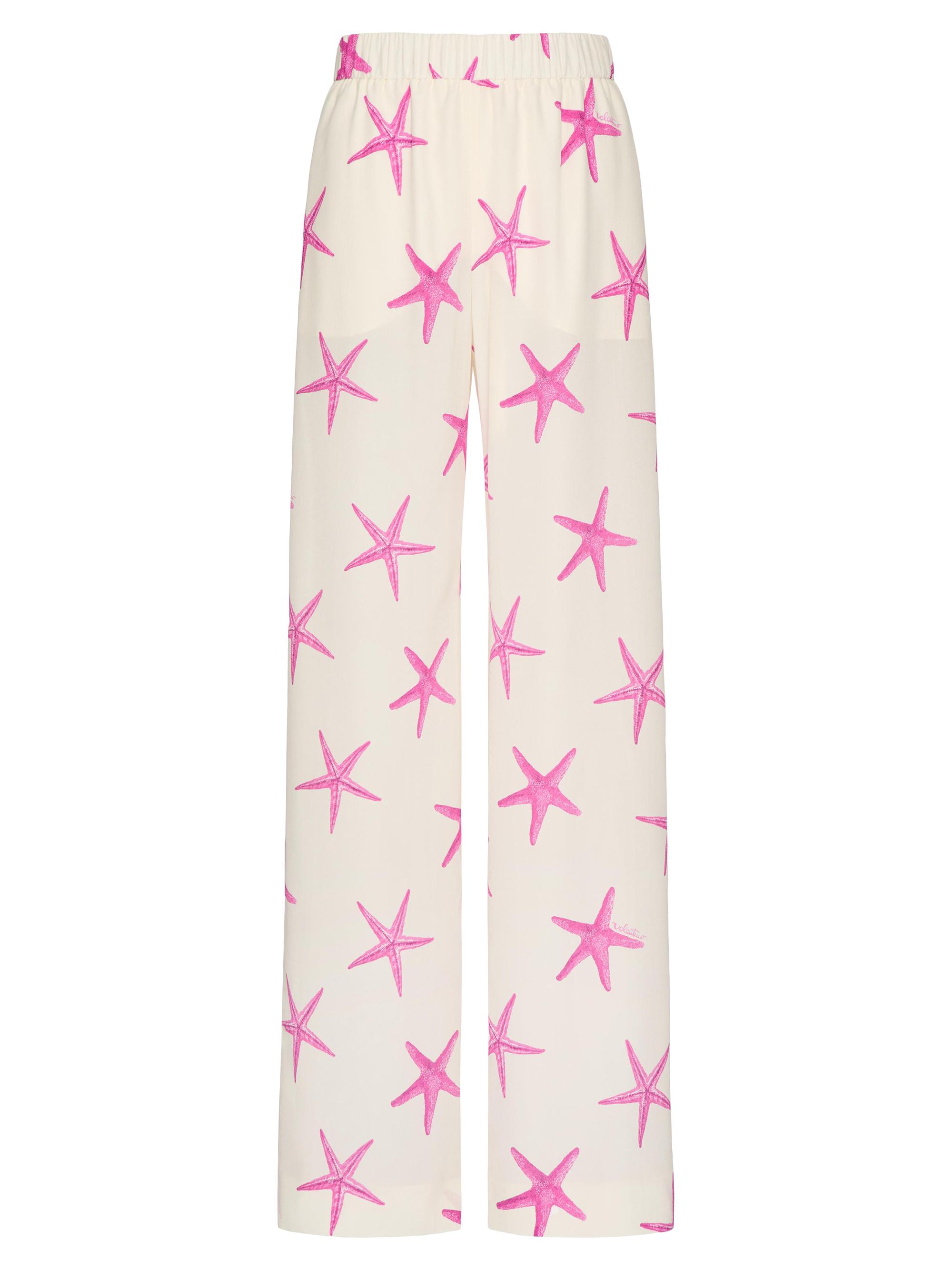 Valentino Garavani Women's Starfish Crepe De Chine Pants -  Pink