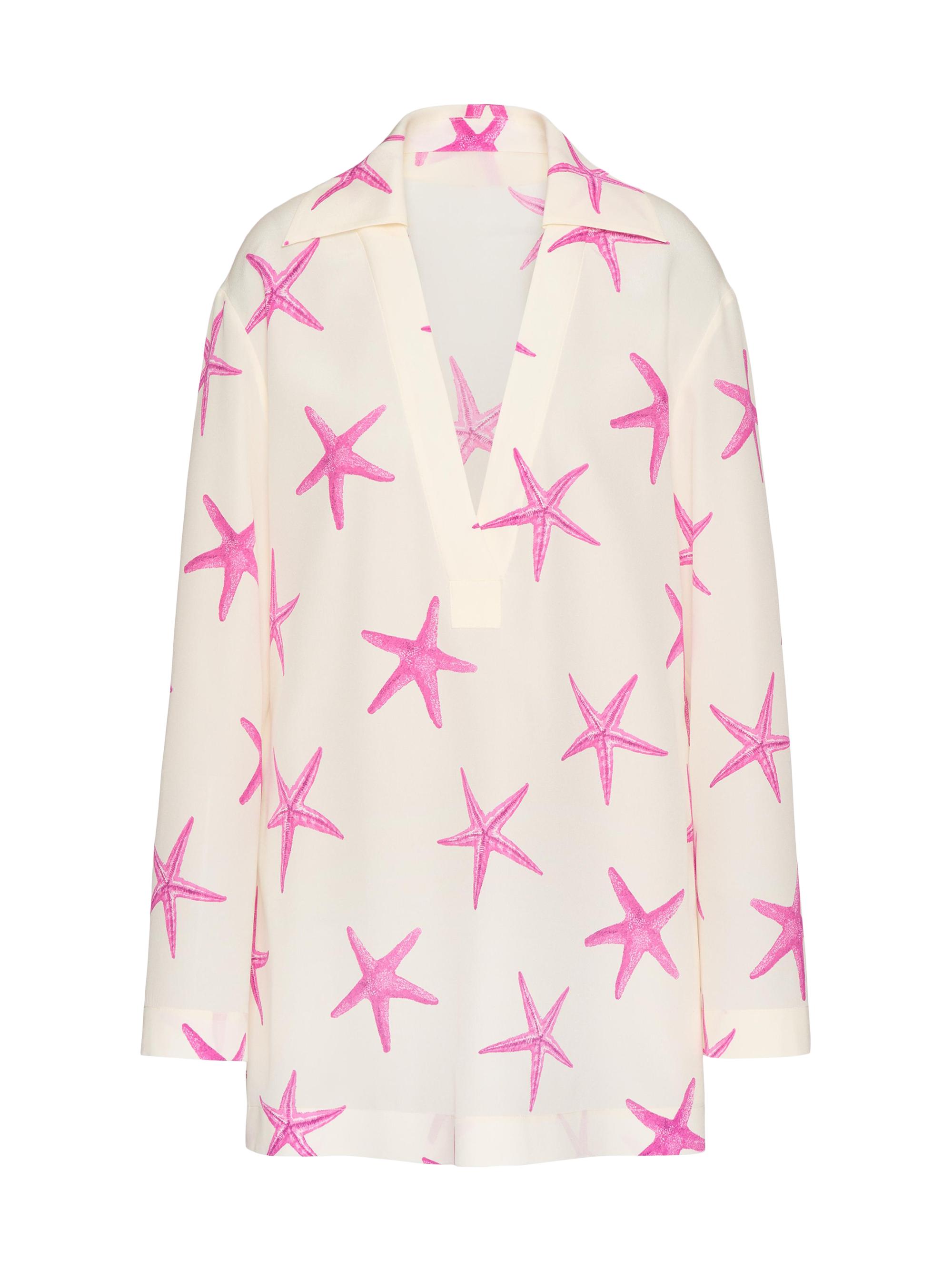 Valentino Garavani Women's Starfish Crepe De Chine Short Dress -  Pink