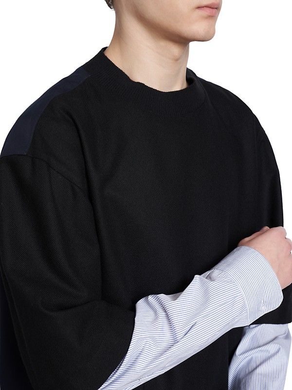 Shop Dries Van Noten Corrow Layered Colorblocked Shirt Shop Dries Van Noten Corrow Layered Colorblocked Shirt