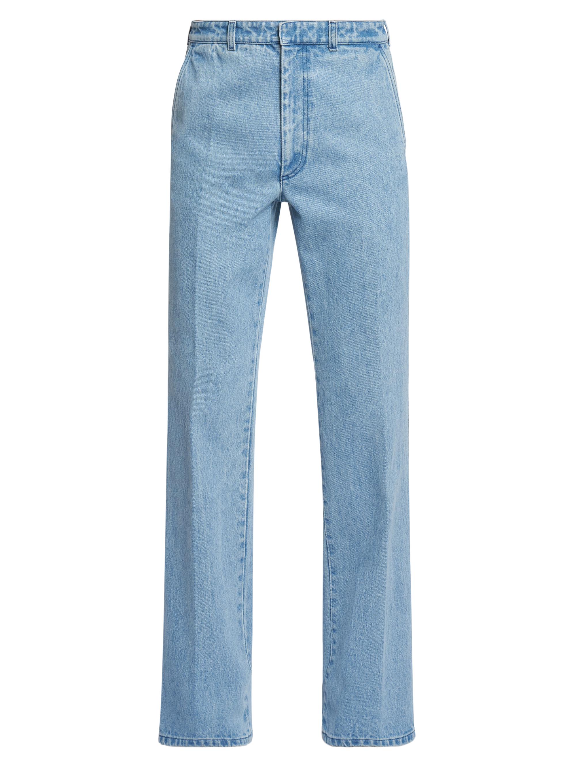Dries Van Noten Men's Preely Cotton Denim Flared Pants - Light Blue