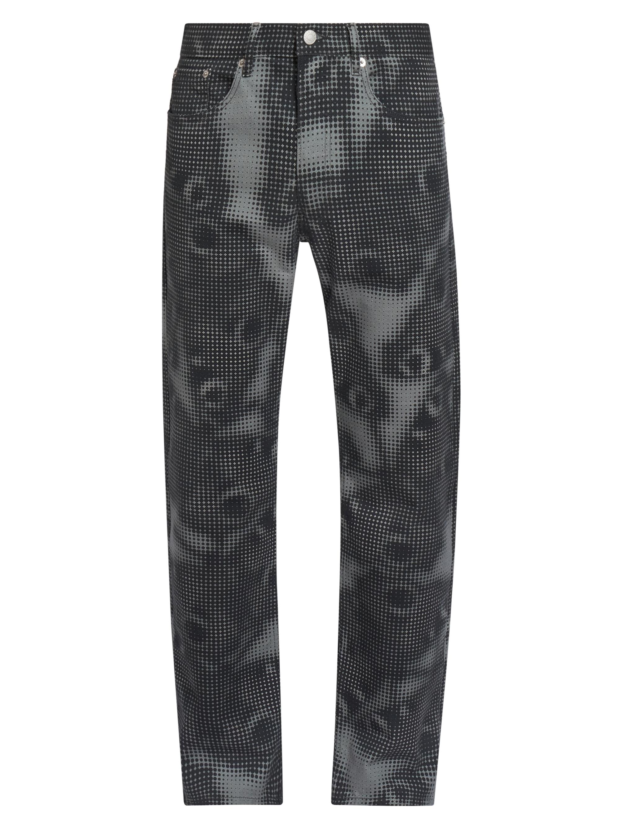 Dries Van Noten Men's Panthero Printed Cotton Slim-Fit Jeans - Anthracite