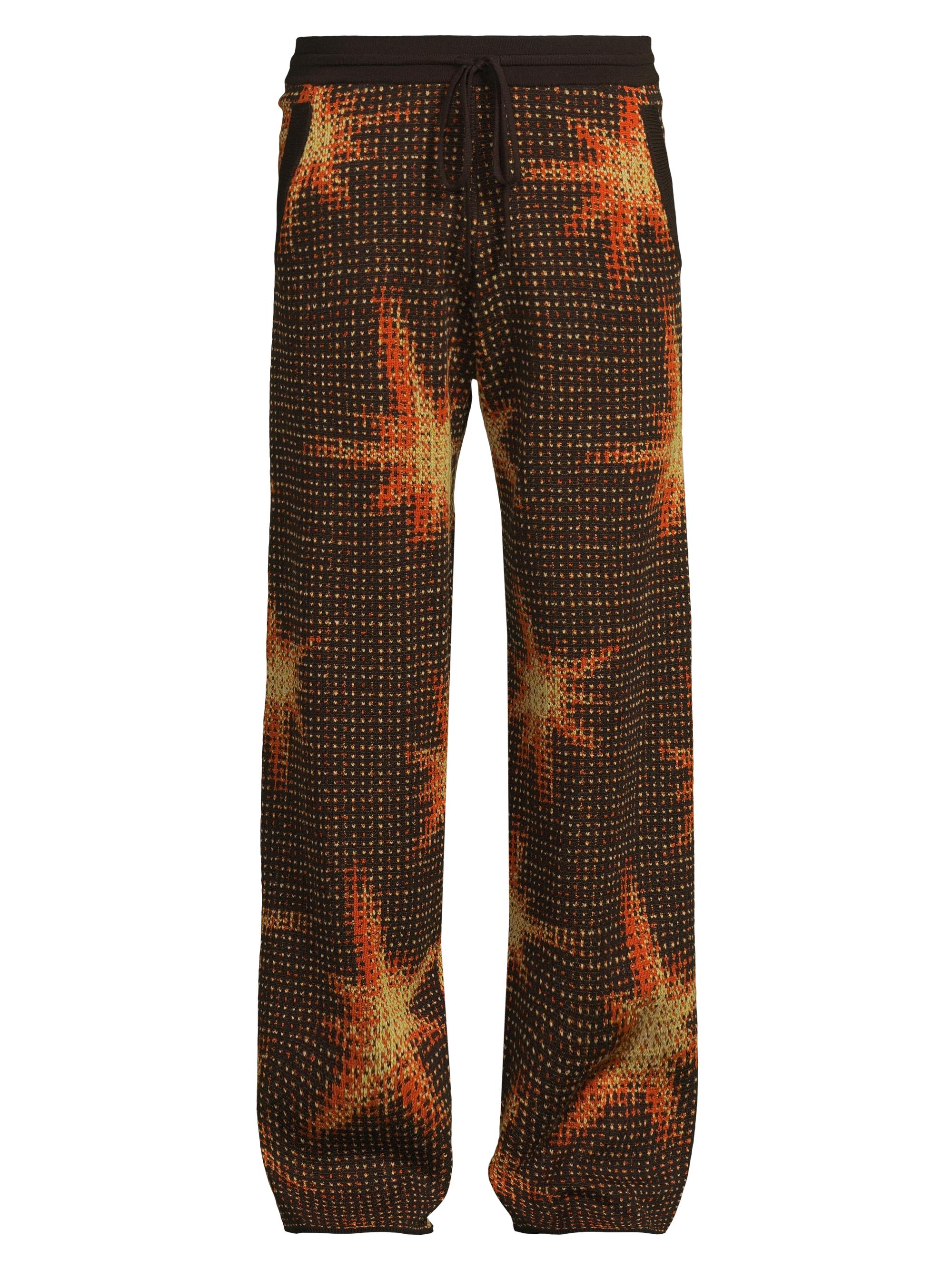 Dries Van Noten Men's Montez Jacquard Pants - Dark Brown