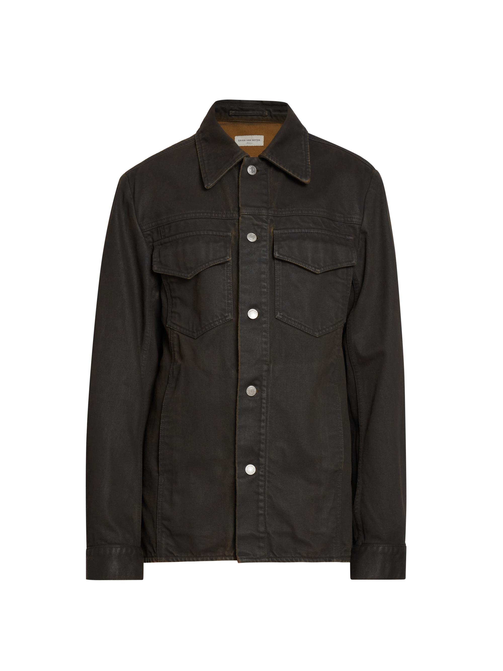 Dries Van Noten Men's Valashe Washed Cotton Jacket - Dark Brown