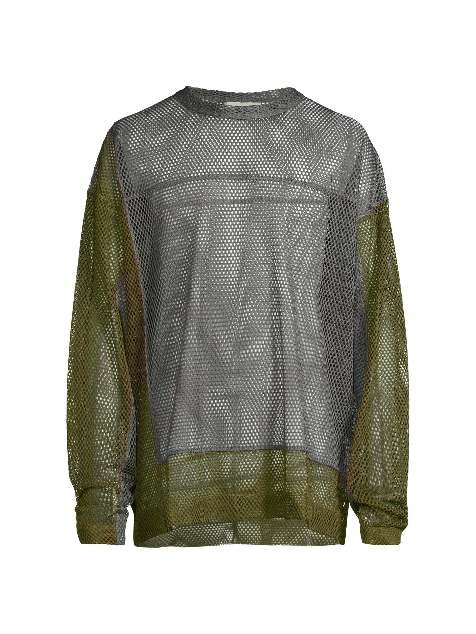 Dries Van Noten Men's Henland Mesh Long-Sleeve T-Shirt - Steel
