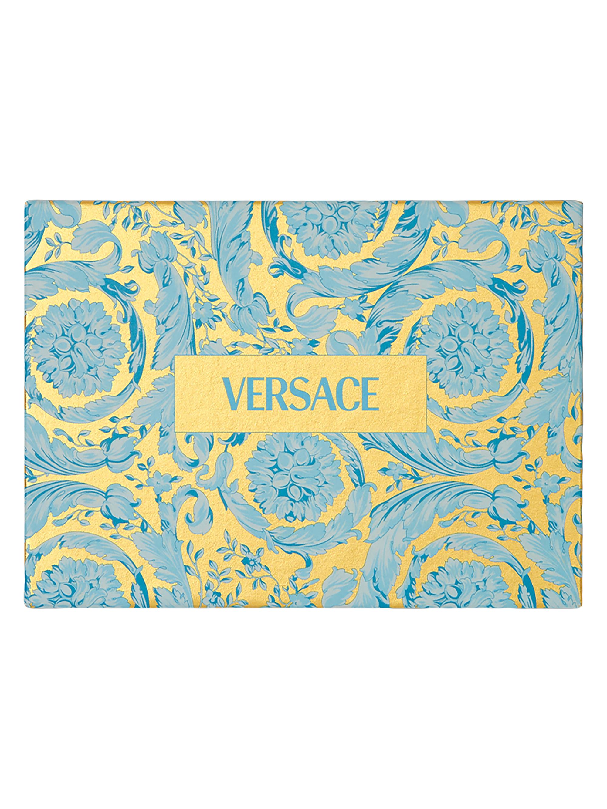 Versace Holiday Logo Notecard Set - Blue