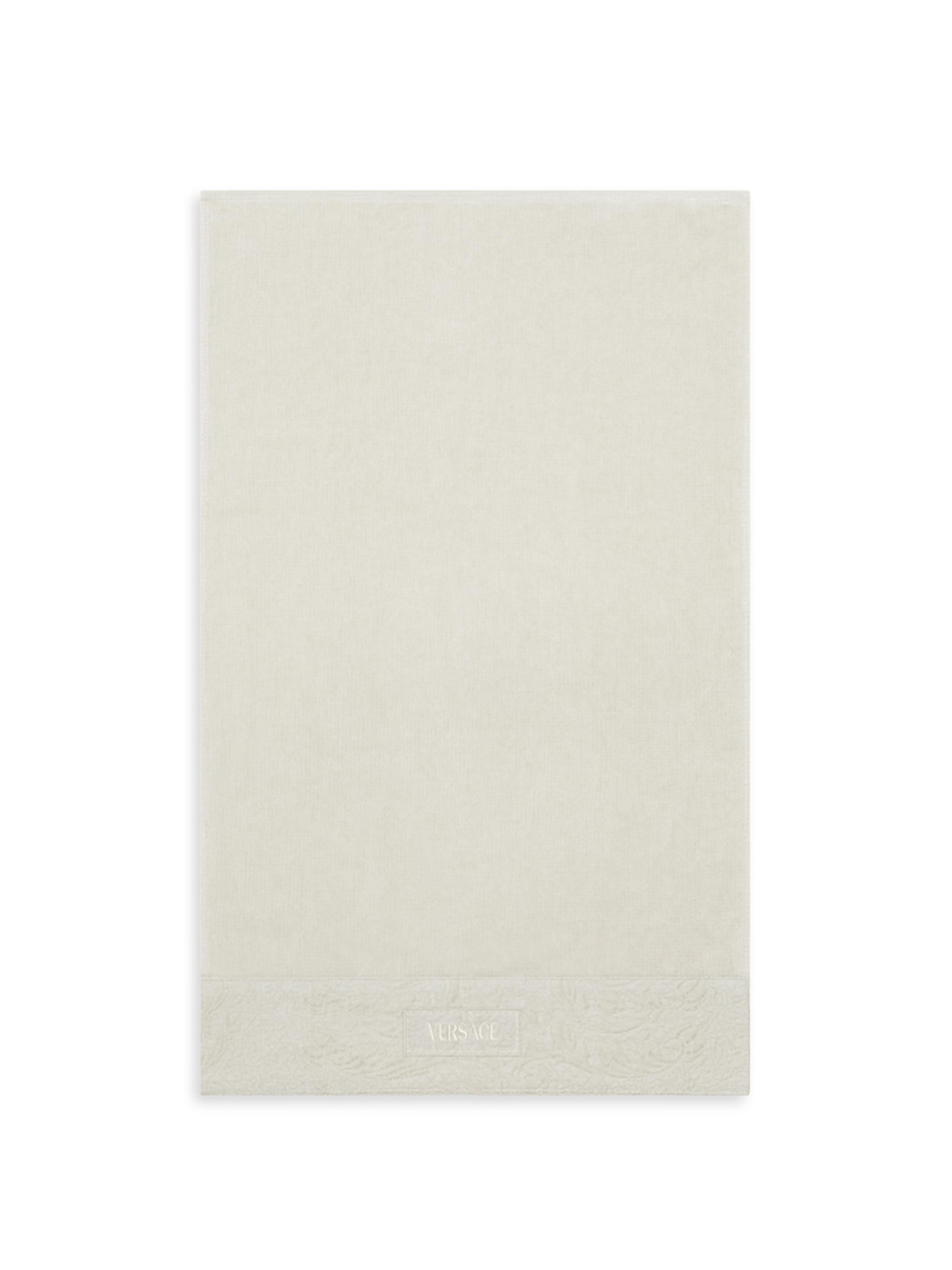 Versace Barocco Bath Towel - White