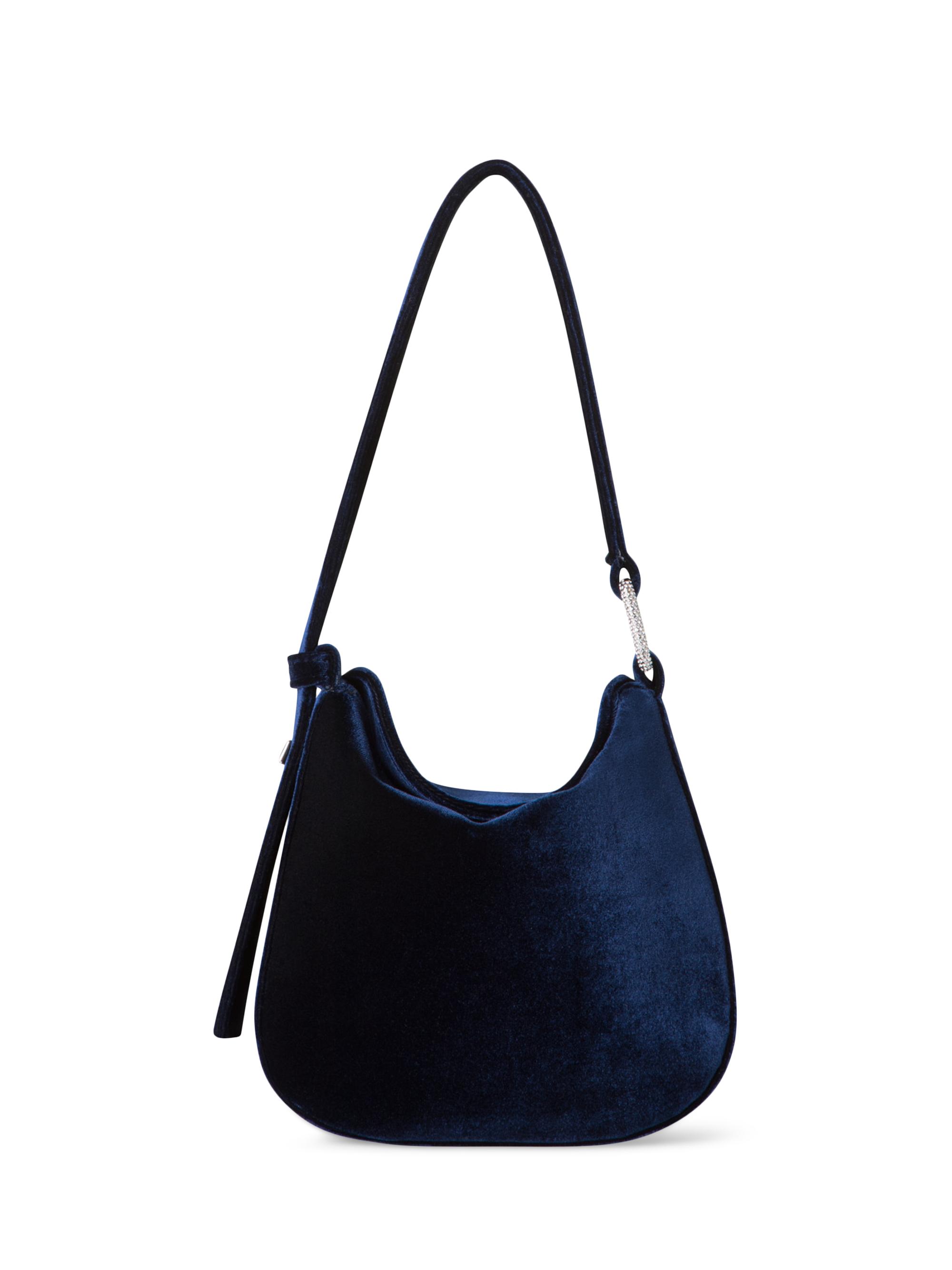 Akris Women's Anna Mini Velvet Hobo Bag - Denim