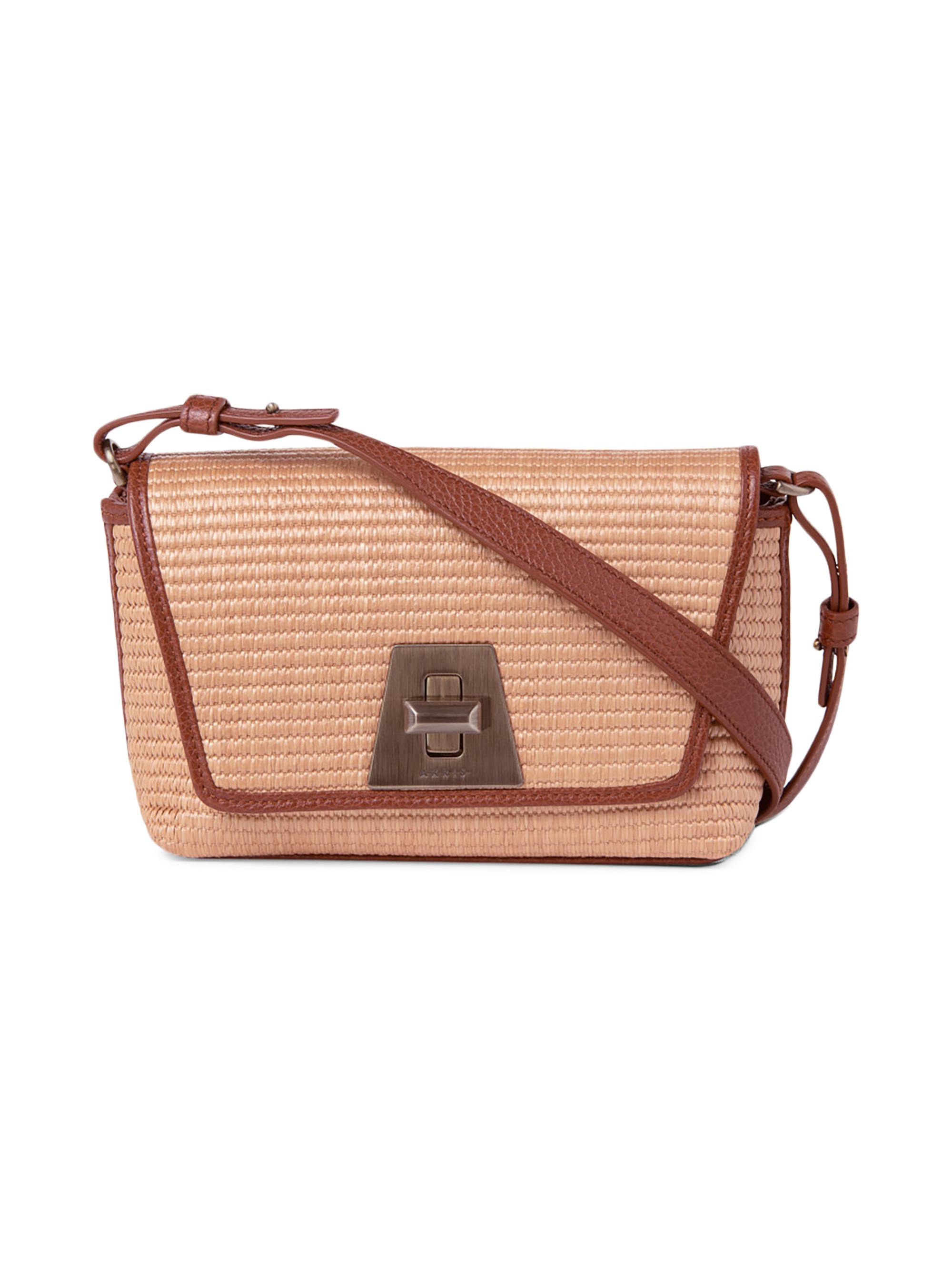 Akris Women's Anouk Raffia & Leather Day Bag - Caramel