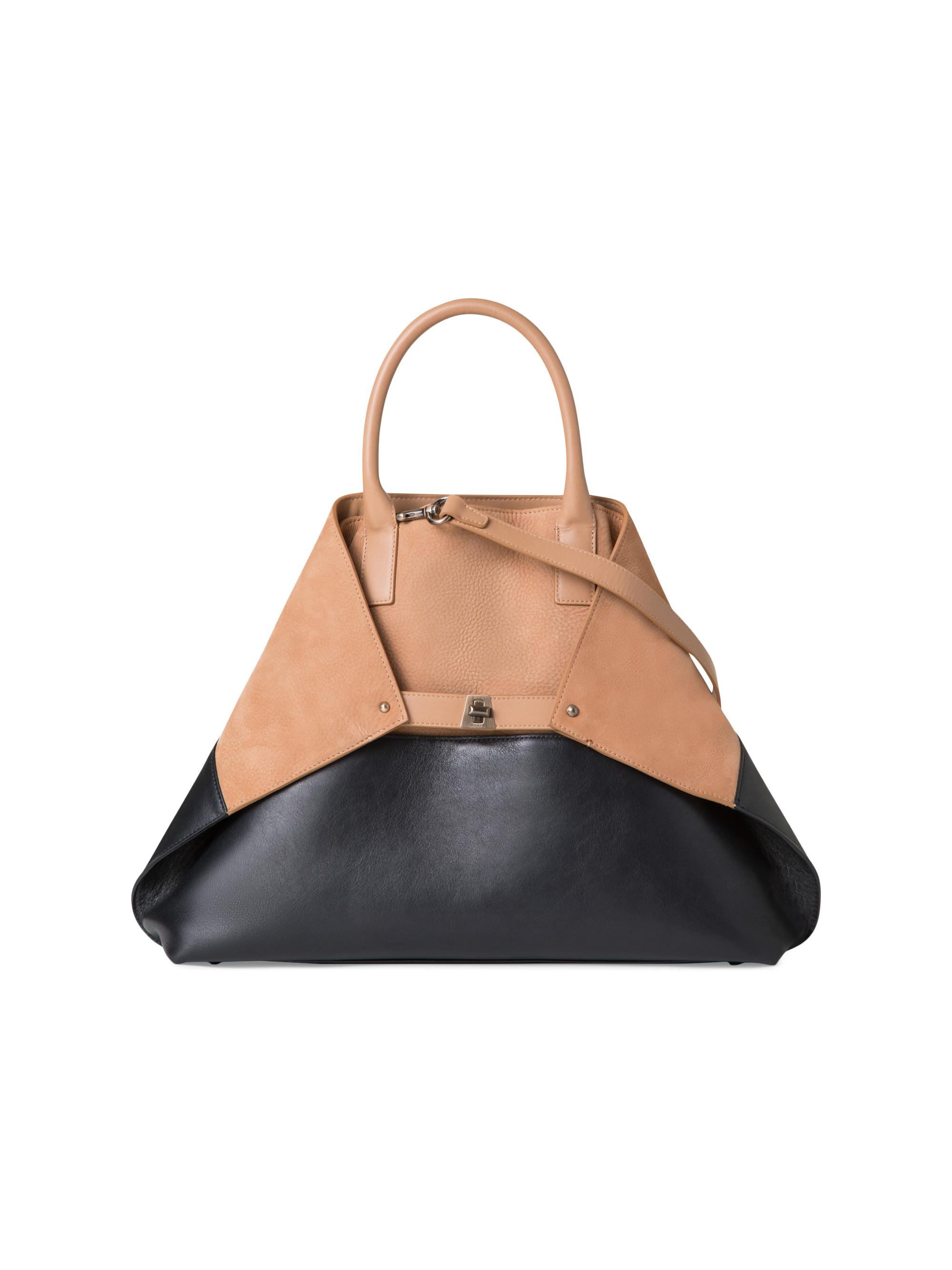 Akris Women's Ai  Convertible Leather Shoulder Bag - Camel Black