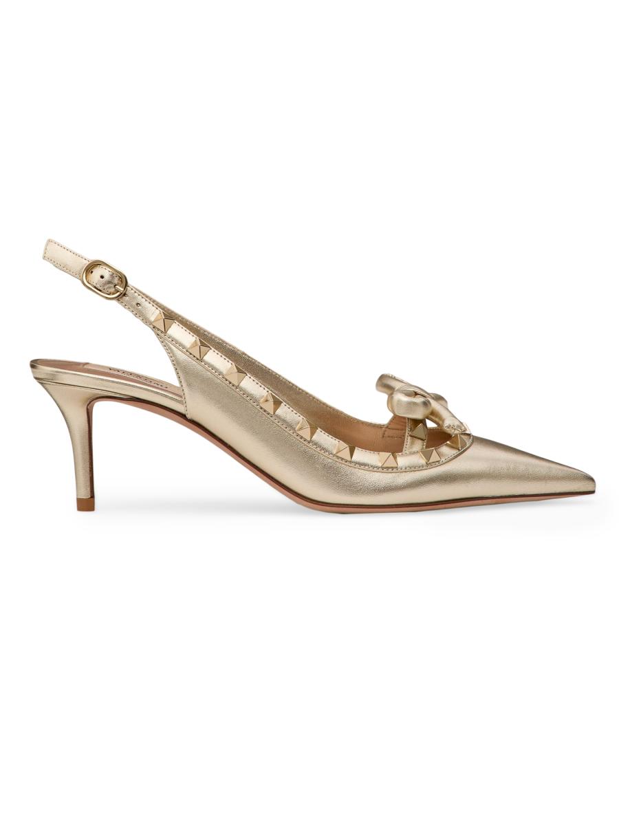 Valentino Garavani Rockstud Bow Slingback Pumps 60MM | Saks