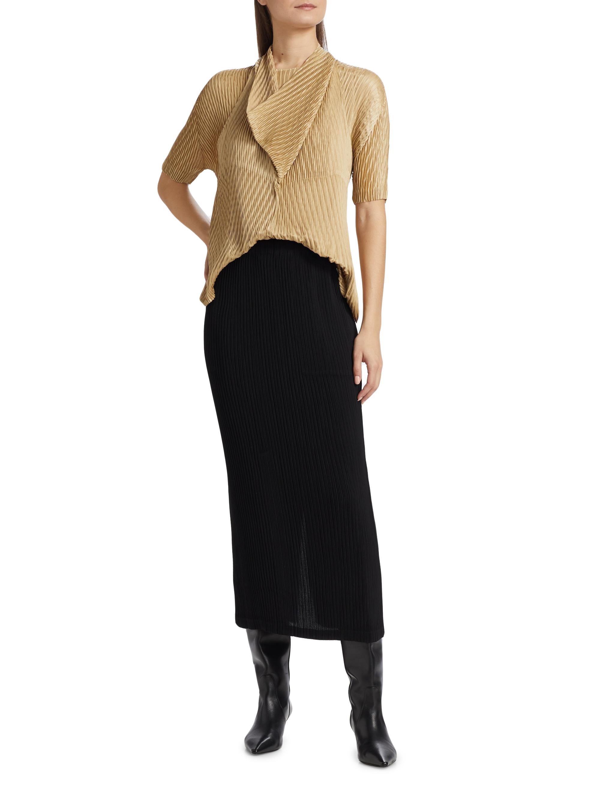 ISSEY MIYAKE HATCHING PLEATS スカート FG649 Issey Miyake Hatching Pleats Midi-Skirt | Saks Fifth Avenue