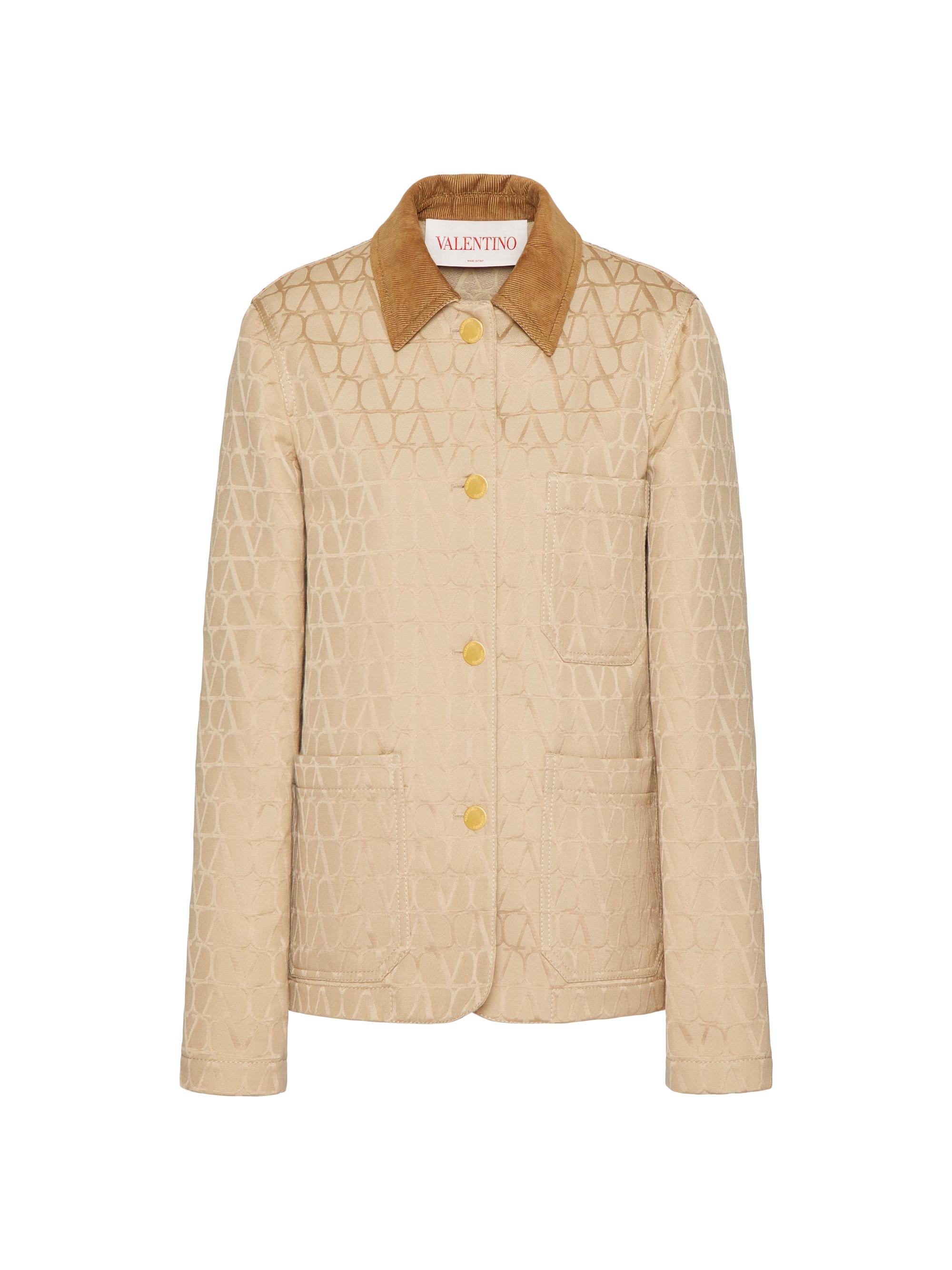 Valentino Garavani Women's Toile Iconographe Cotton Cordura Peacoat - Beige