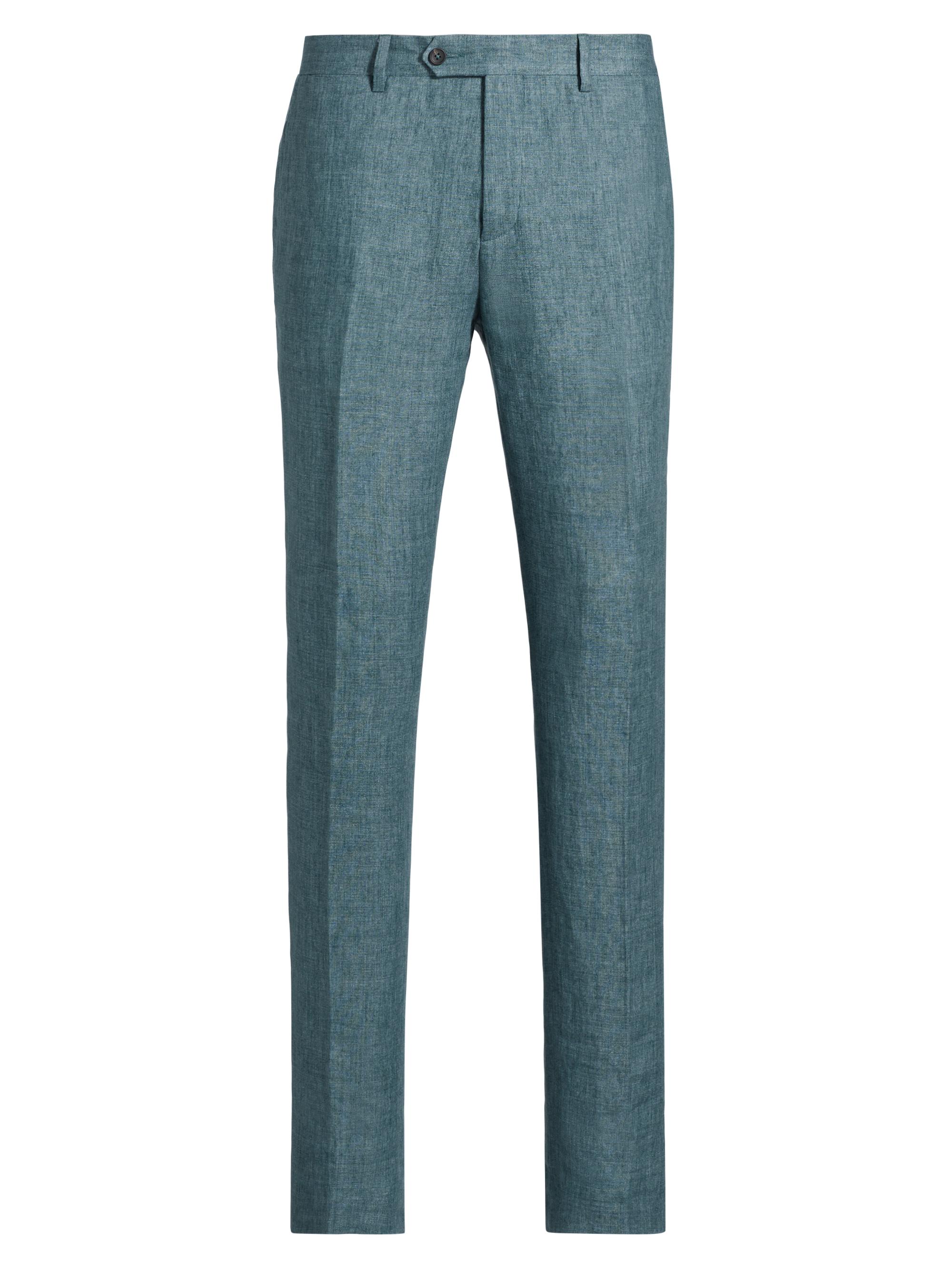 Saks Fifth Avenue Men's Linen Suit Pants - Teal