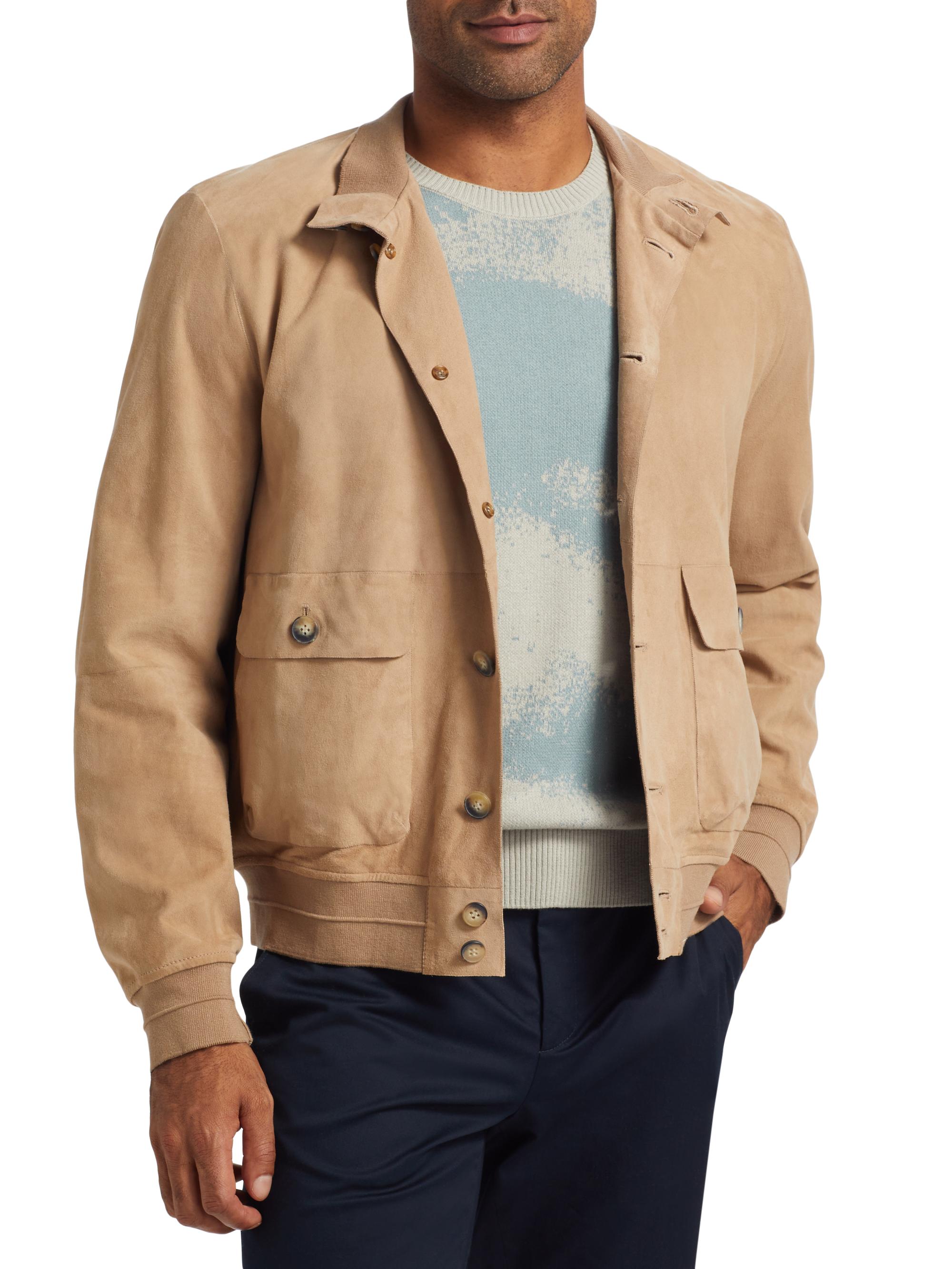 Saks Fifth Avenue Suede Button-Front Jacket | Saks Fifth Avenue