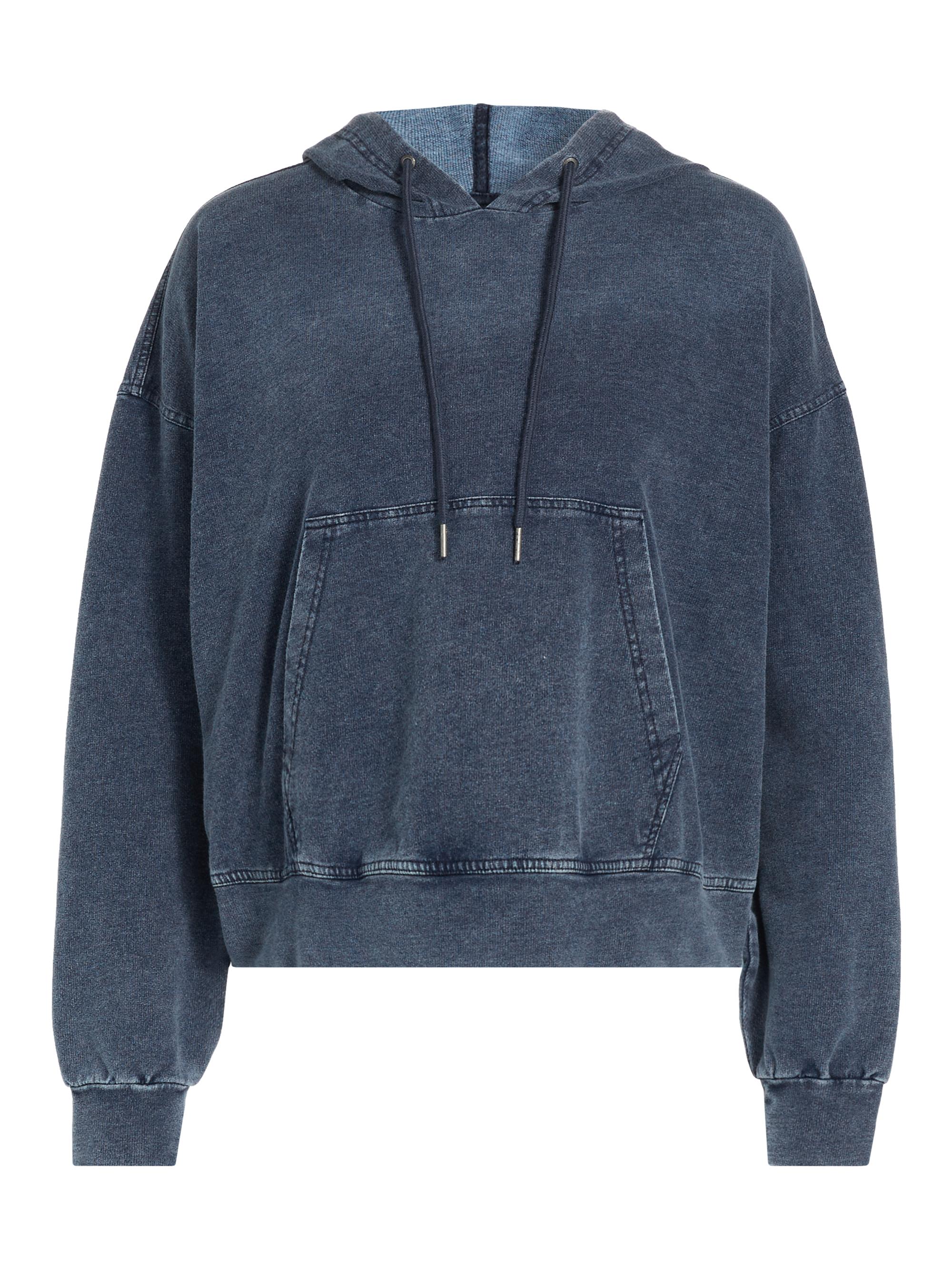 Stellae Dux Women's Cotton-Blend Long-Sleeve Hoodie - Indigo