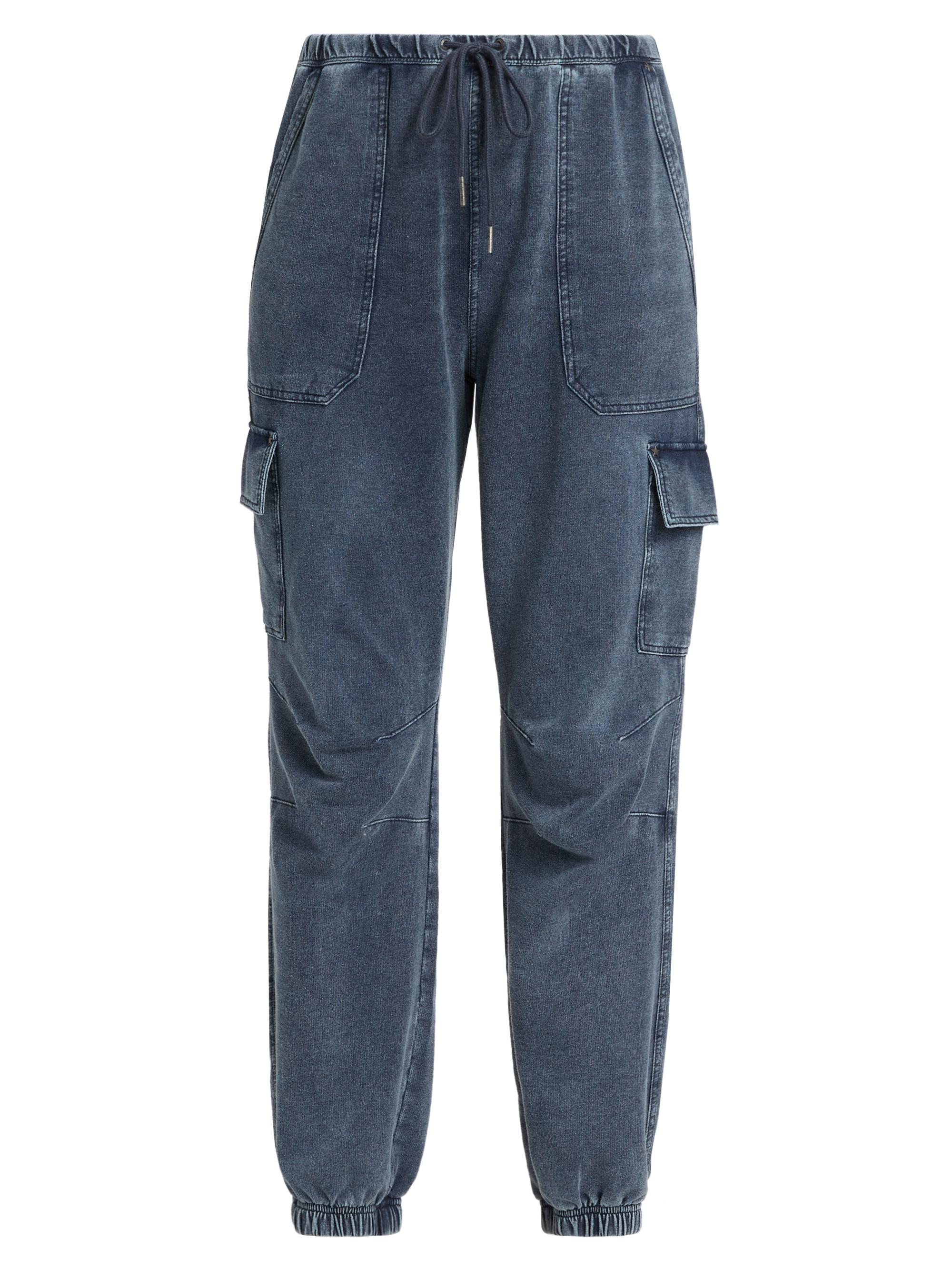 Stellae Dux Women's Cotton-Blend Cargo Sweatpants - Indigo