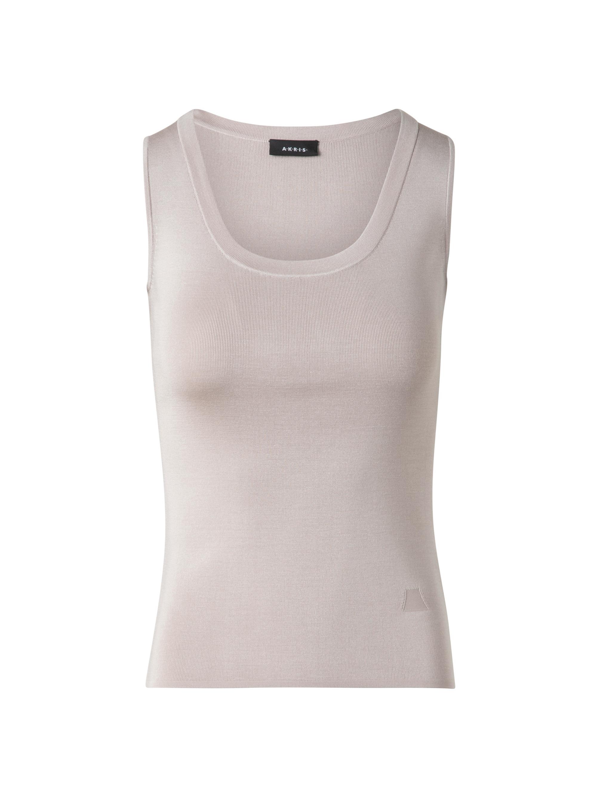 Akris Women's Silk U-Neck Tank - Greige
