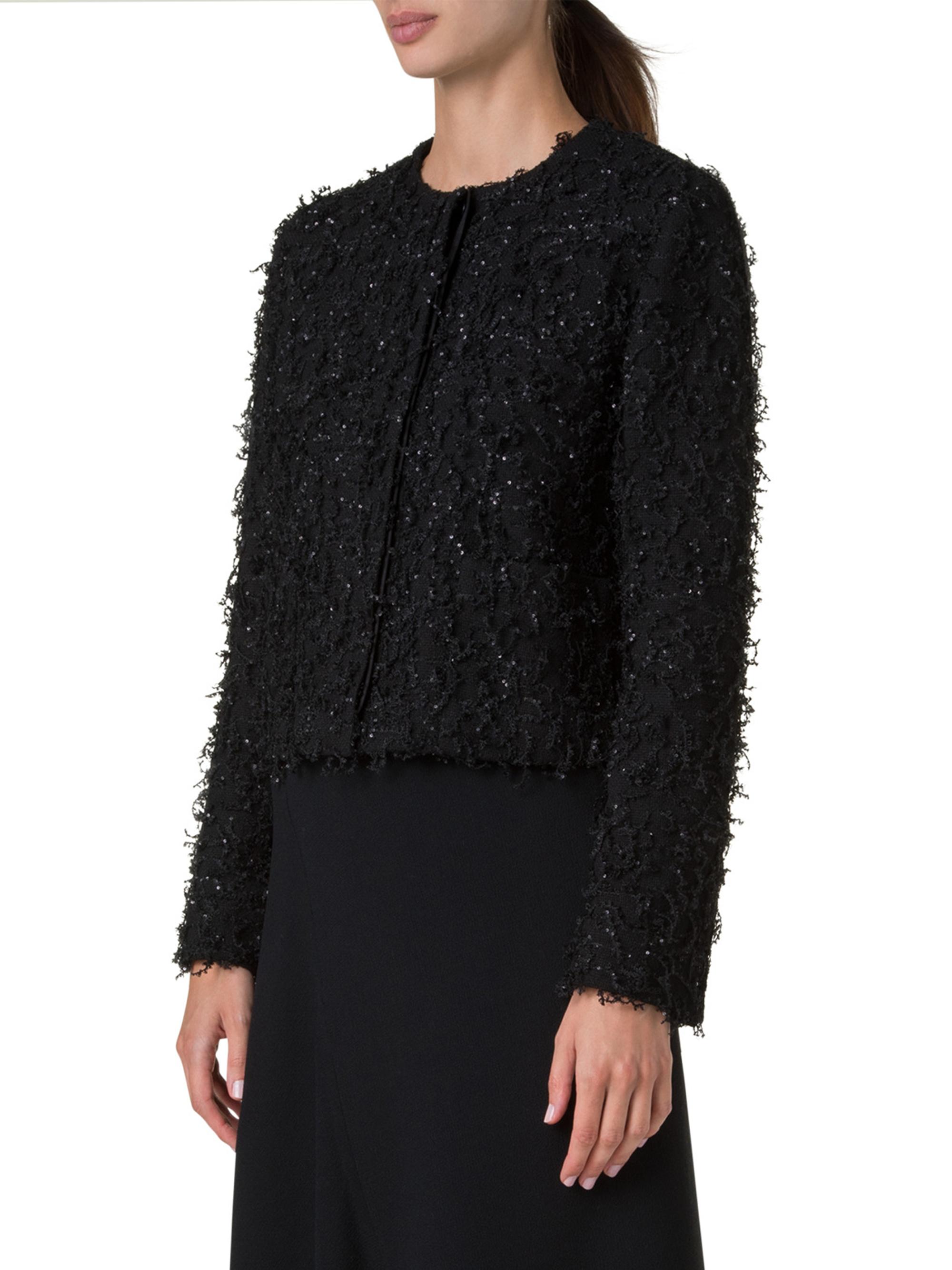 Akris Bea Embellished Bouclé Crop Jacket | Saks Fifth Avenue