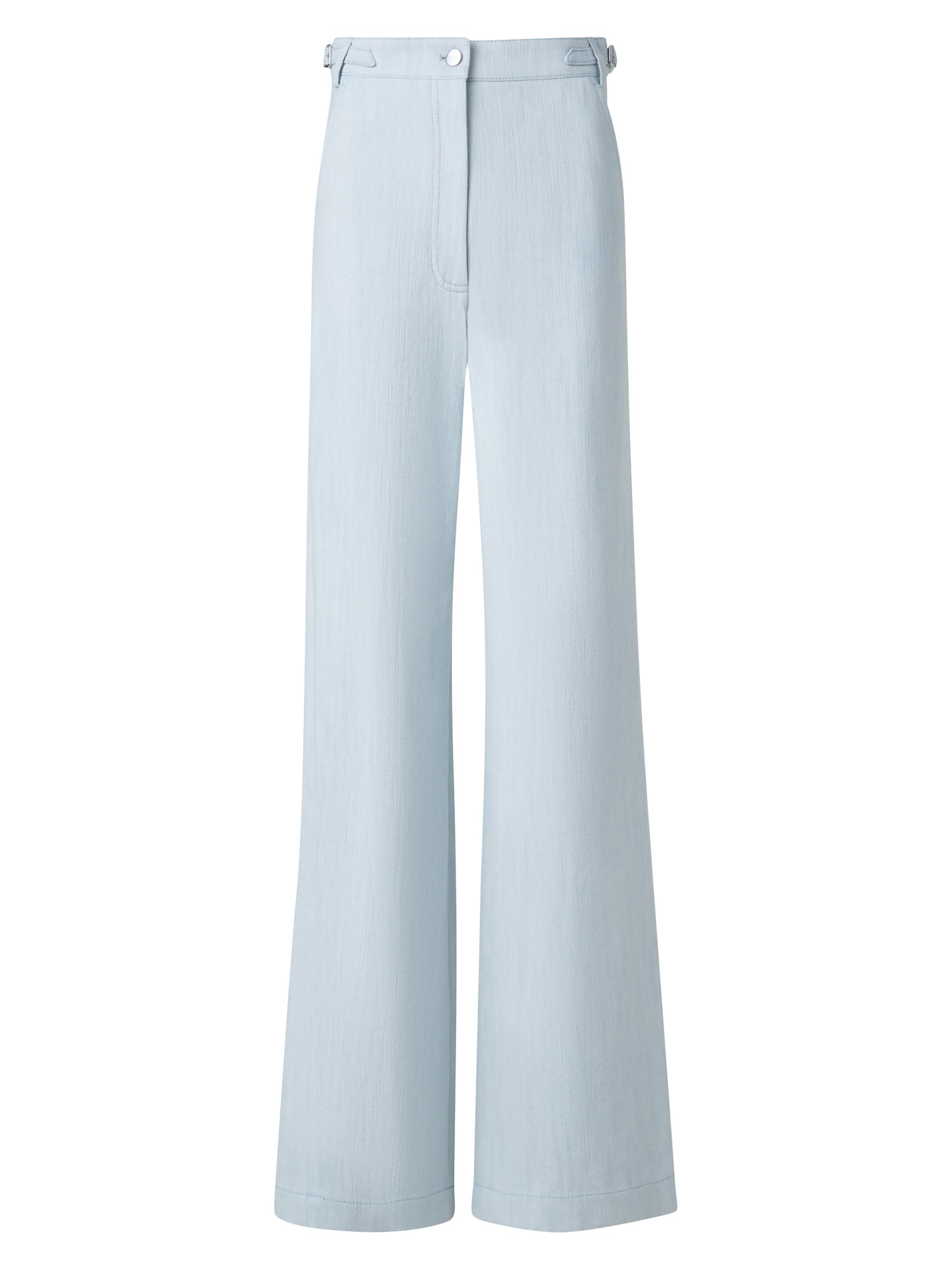 Akris Women's Finnian High-Rise Wide-Leg Jeans - Stone Blue