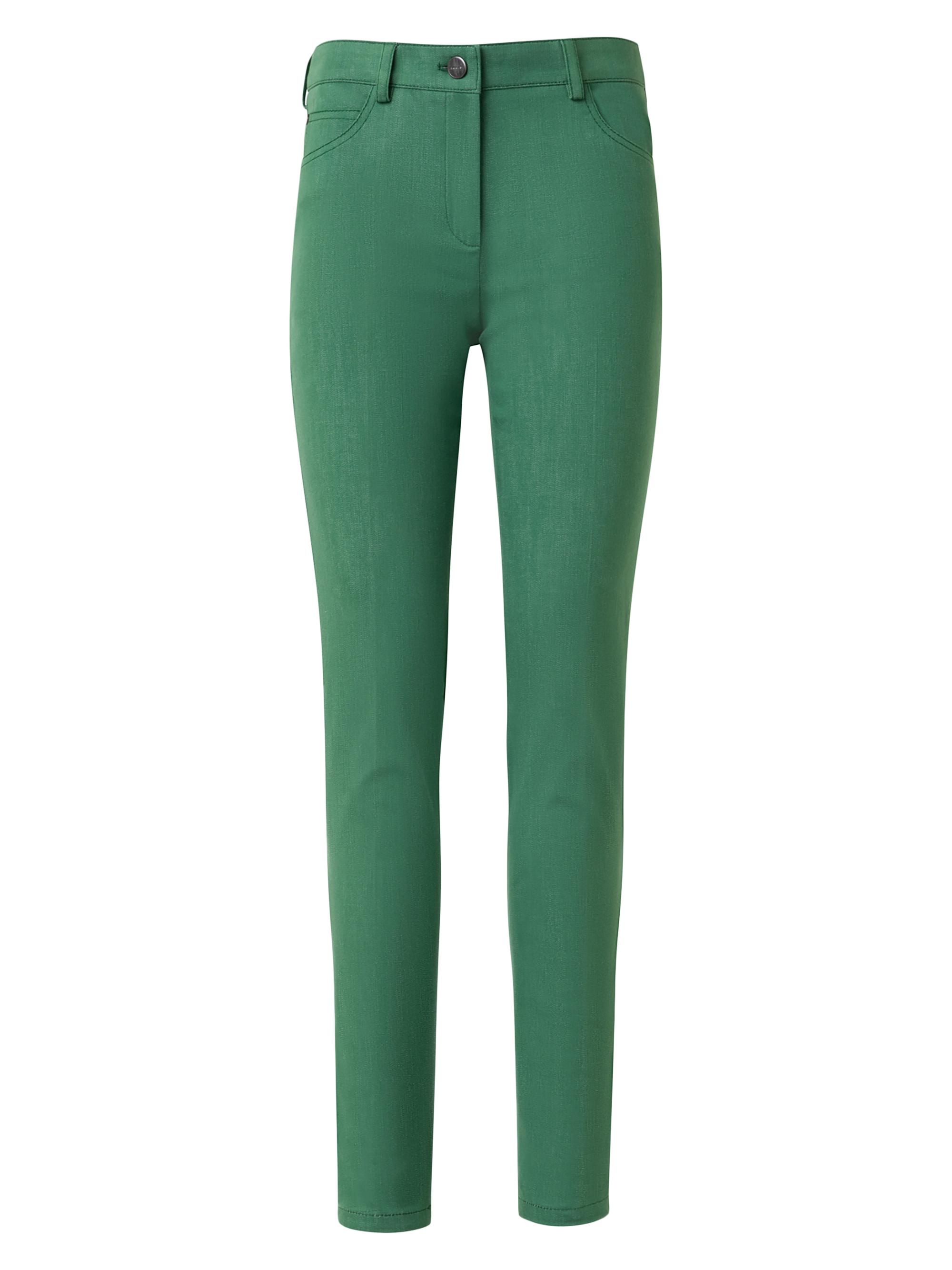 Akris Women's Magda Stretch-Denim Mid-Rise Slim-Leg Jeans - Pine Green