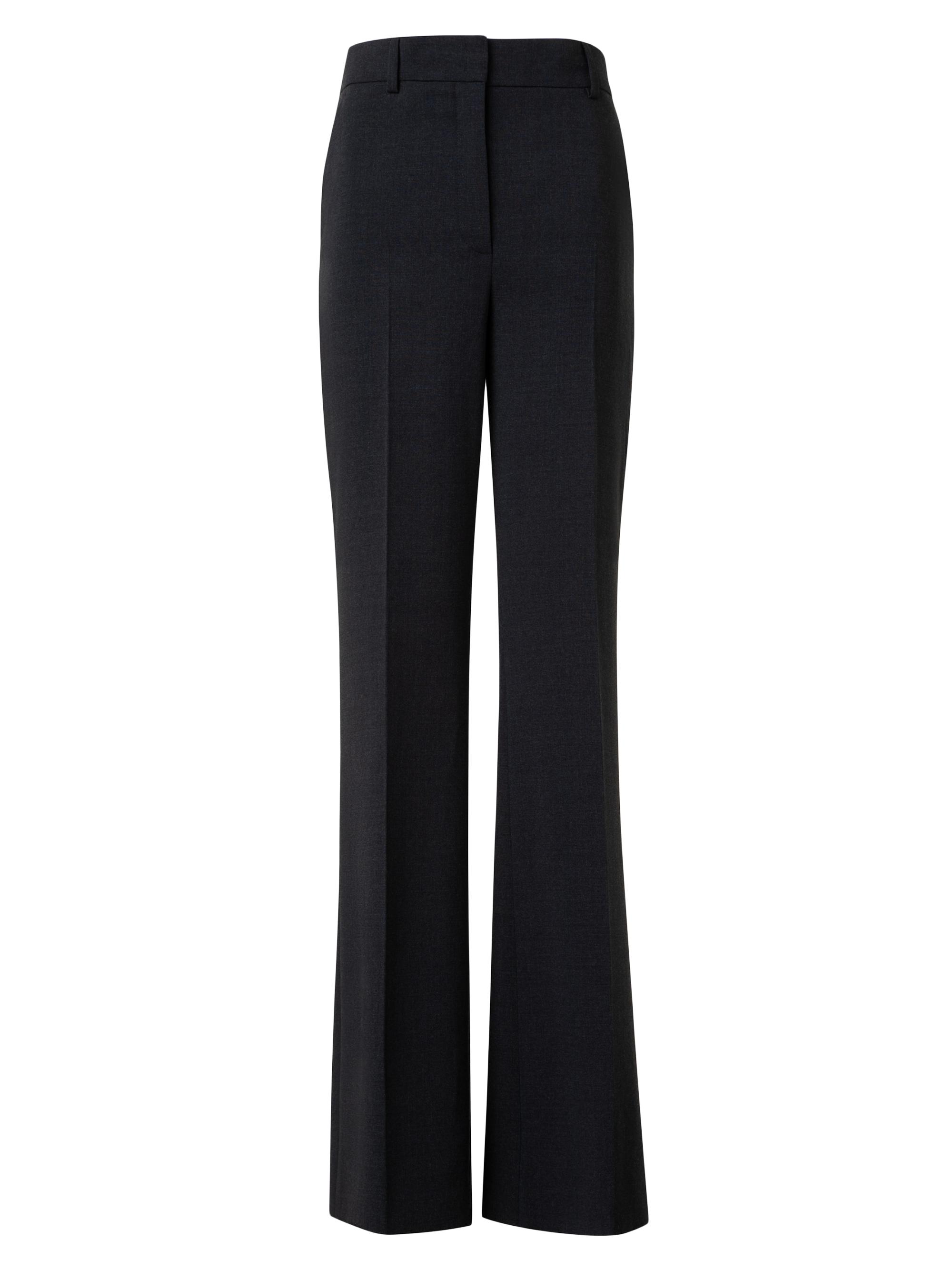 Akris Women's Florine Stretch-Wool Straight-Leg Pants - Charcoal