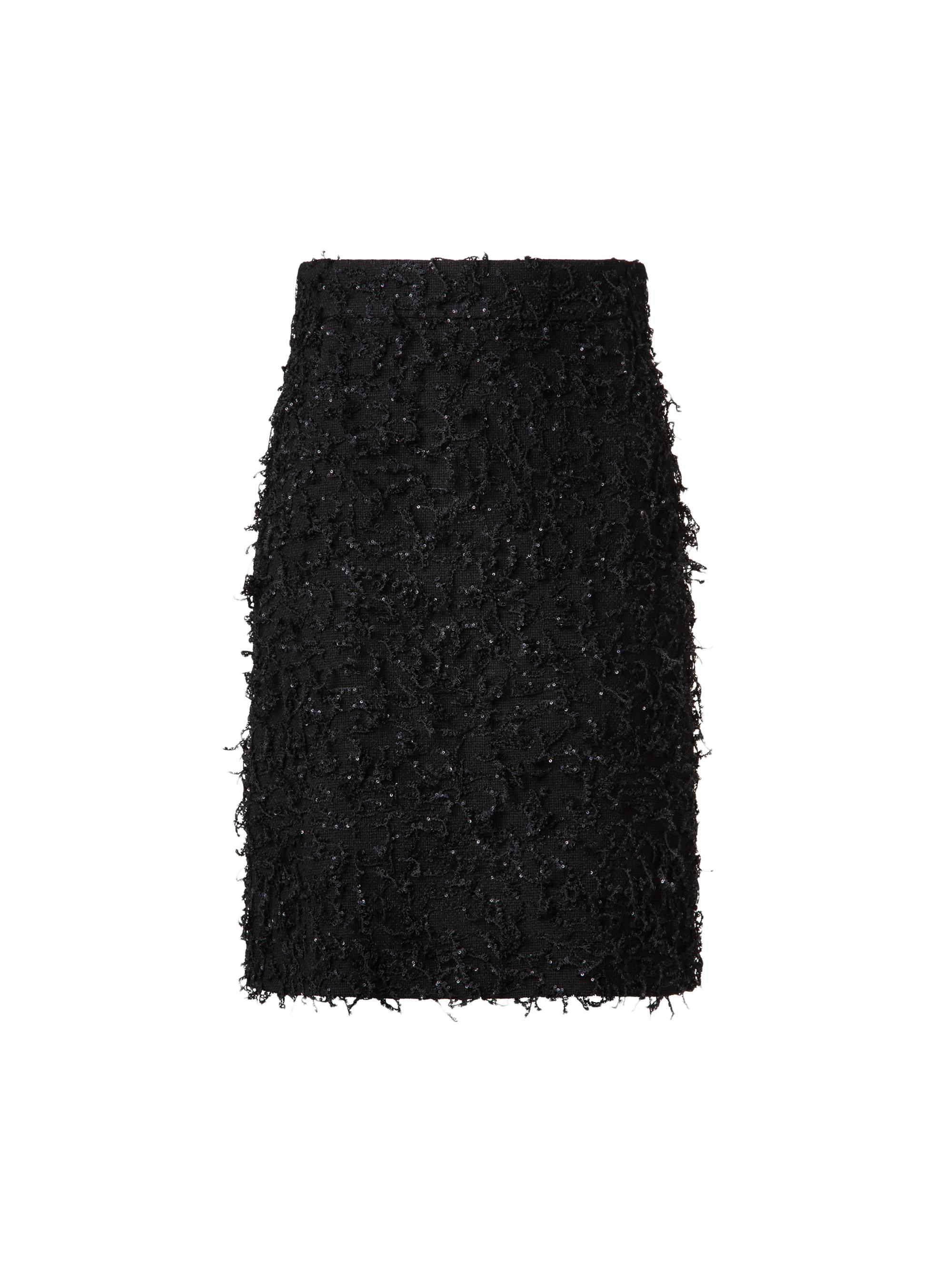 Akris Women's Embellished Bouclé A-Line Miniskirt - Black