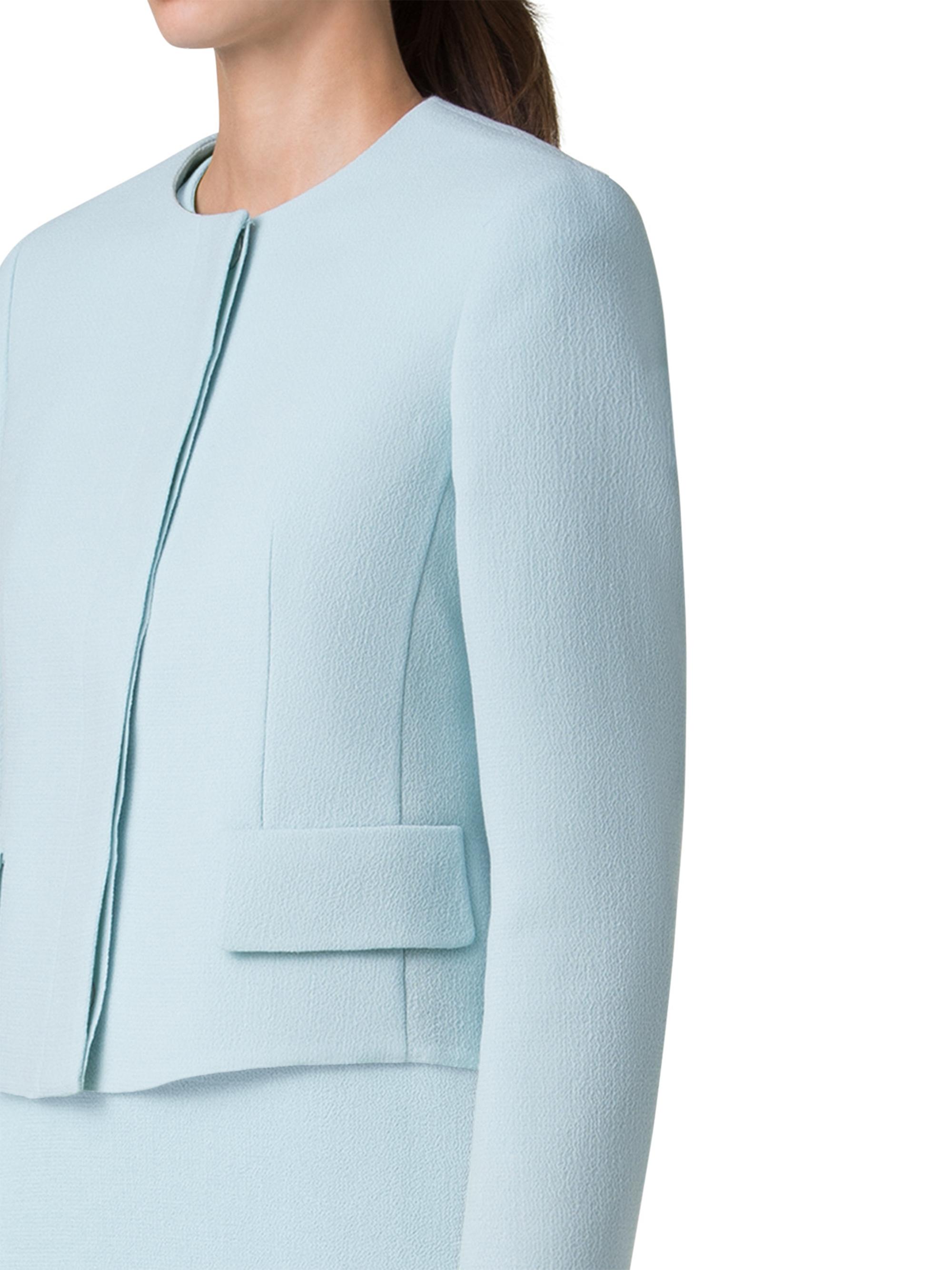 Akris Adriana Virgin-Wool Cropped Button-Down Jacket | Saks Fifth