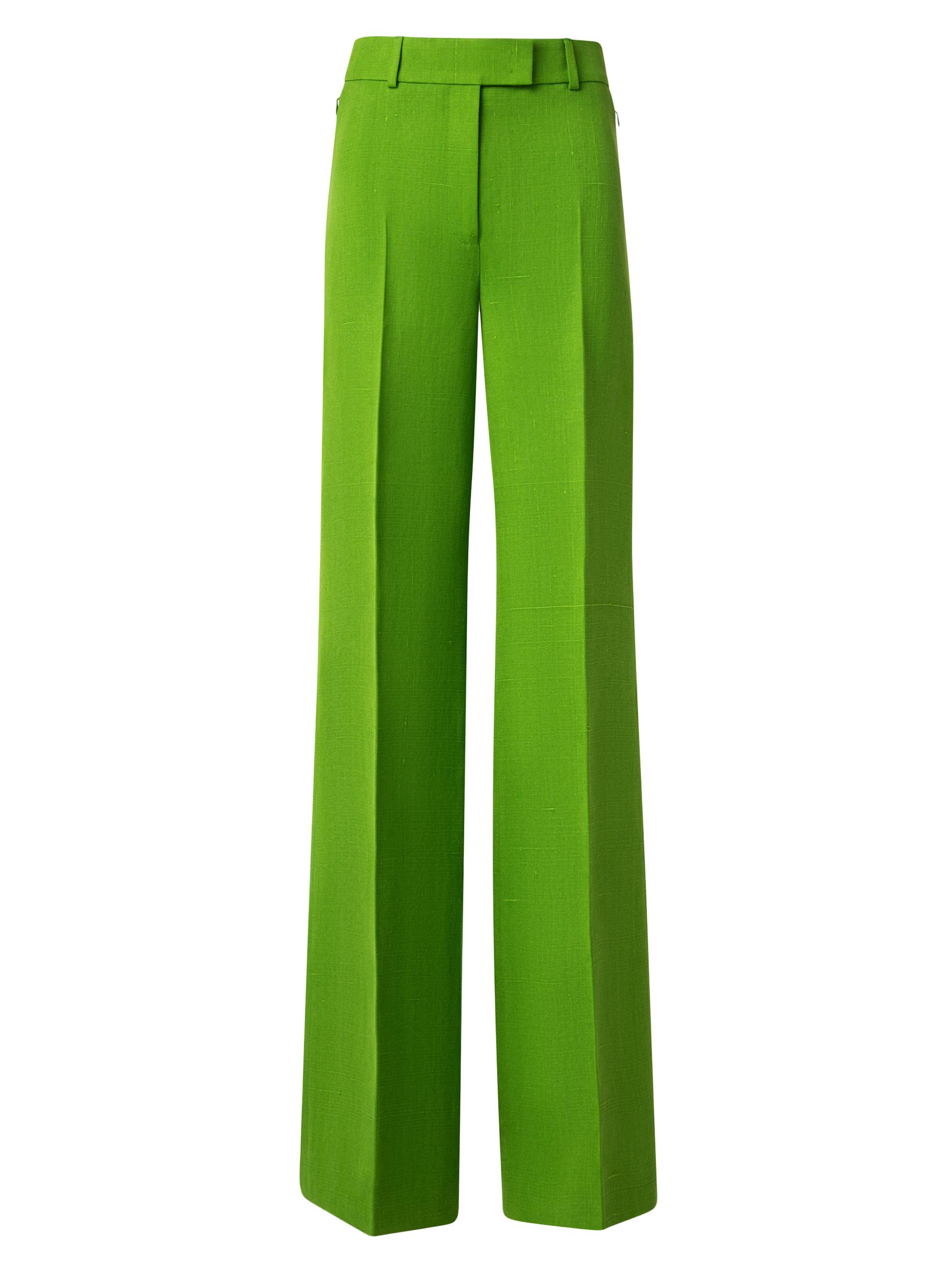 Akris Women's Fior High-Rise Straight-Leg Pants - Grass Green