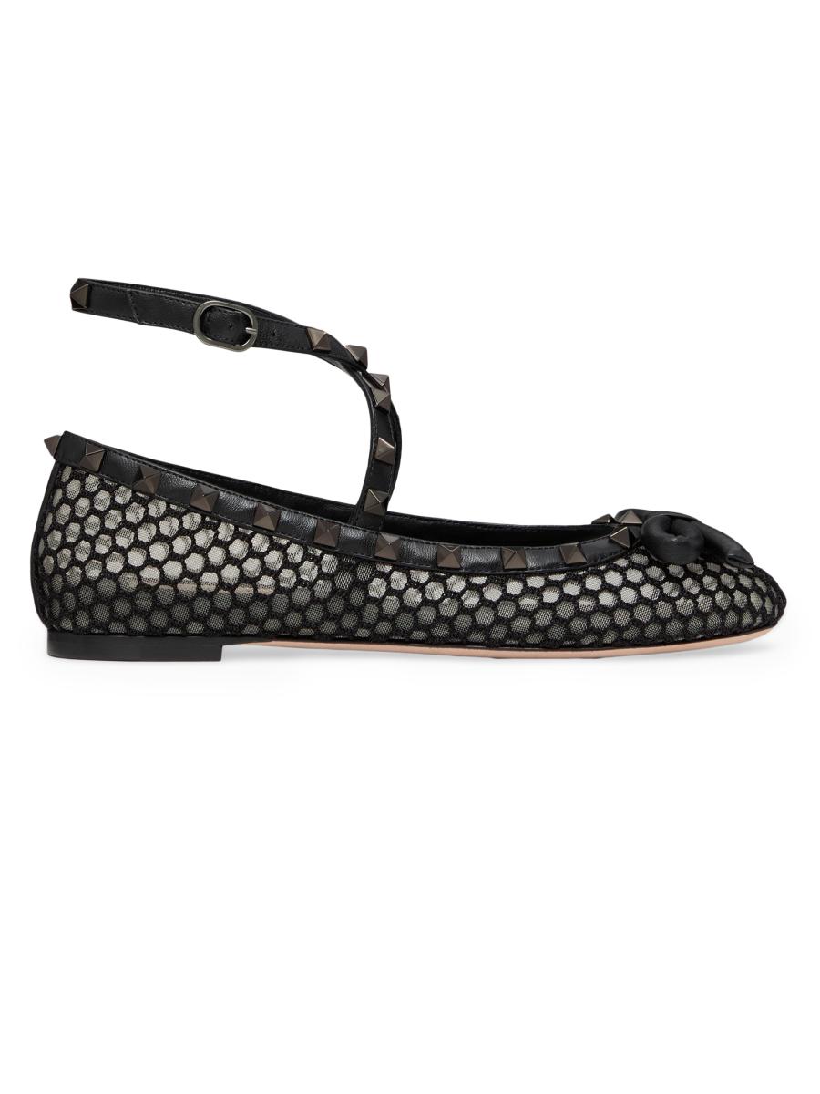 タイツ・ソックス VALENTINO GARAVANI Leg Pizzo Reborde Black Valentino Garavani Leg Pizzo Rebordè Socks | THE LIST