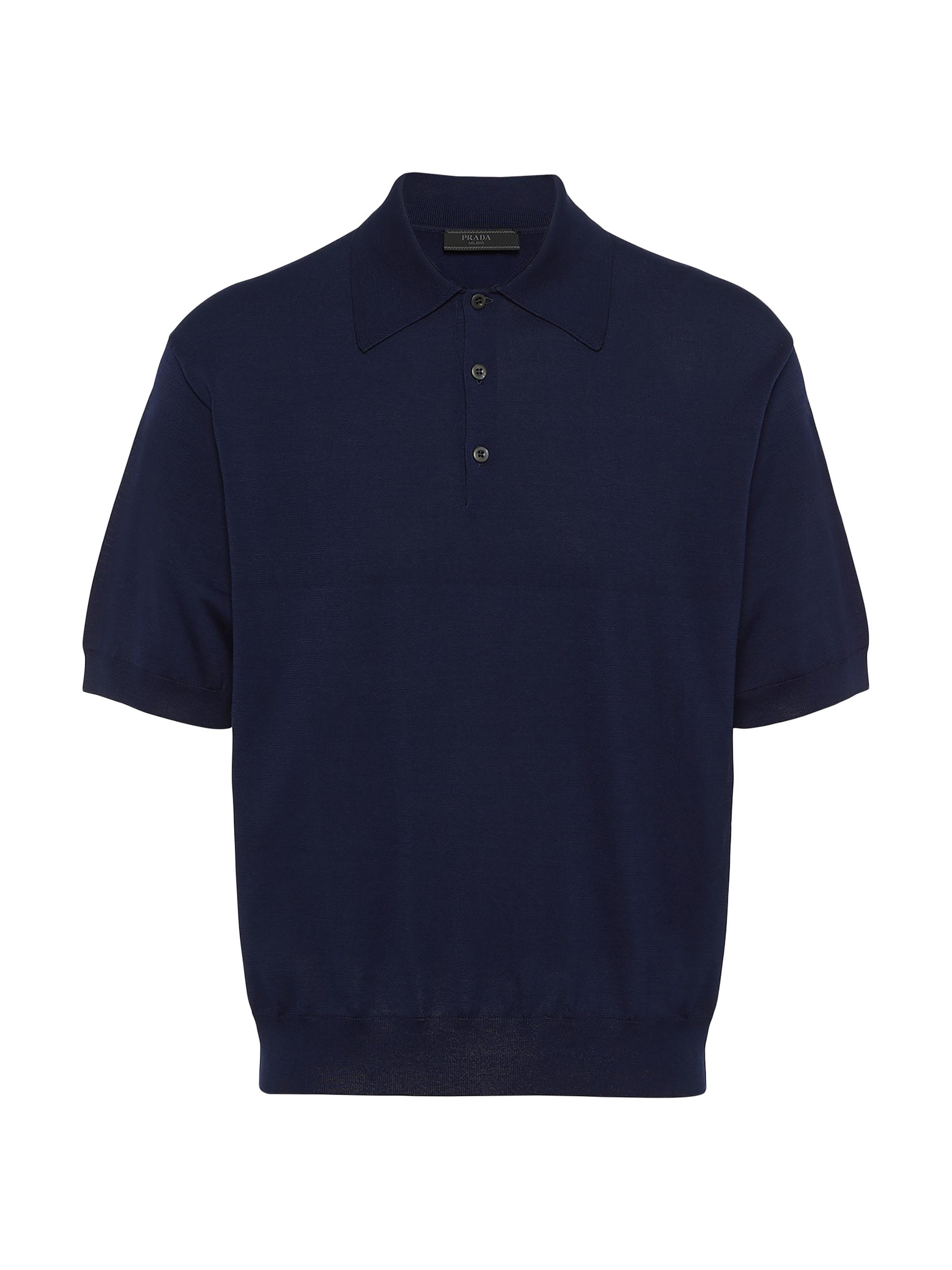 Prada Men's Cotton Polo Shirt - Blue