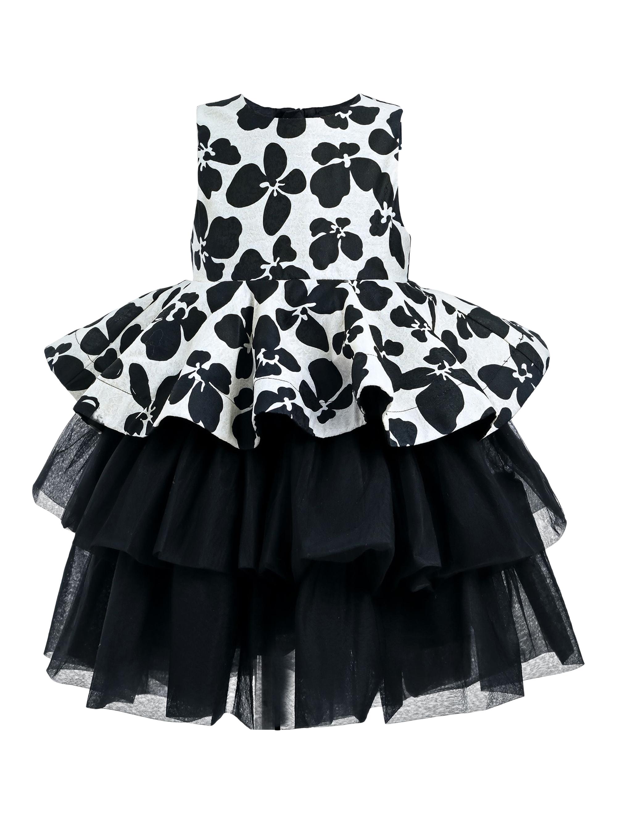 Tulleen Little Girl's & Girl's Nazareen Dress - Black Multi