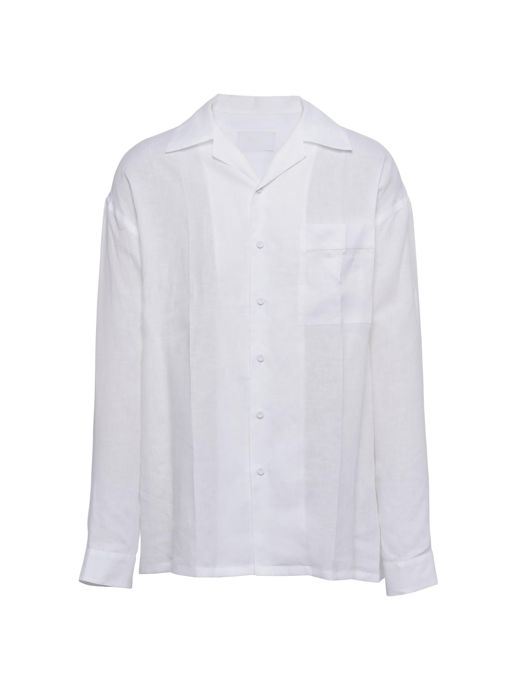 Prada Men's Linen Shirt - White