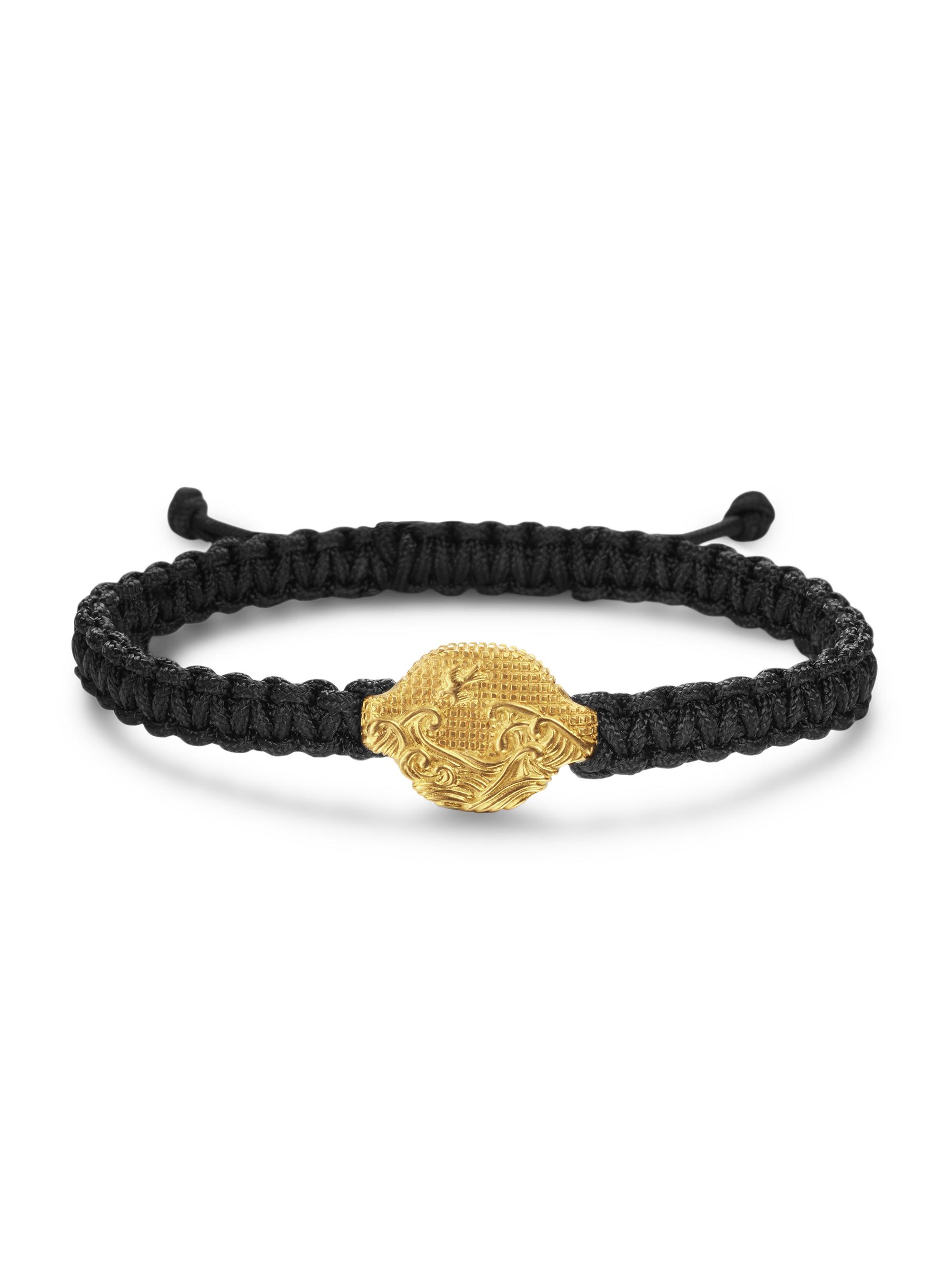 David Yurman Men's Waves Nylon Woven Station Bracelet - Black