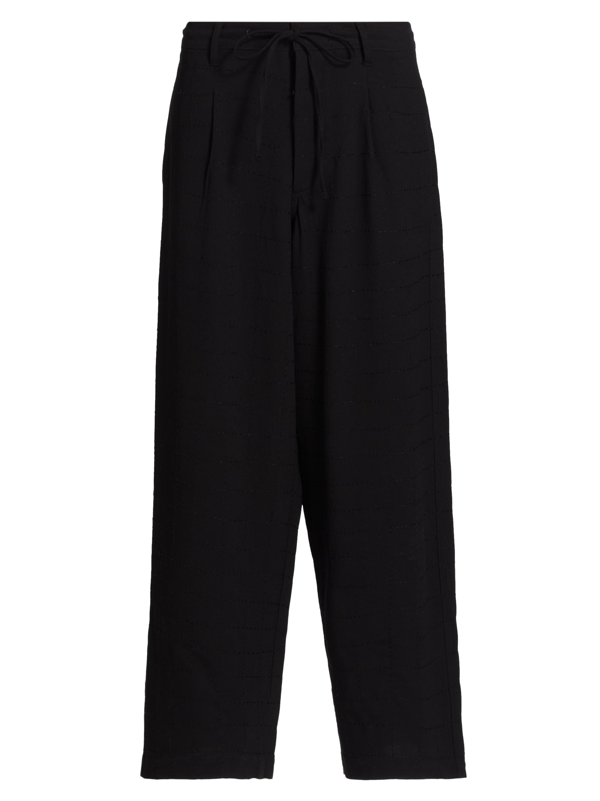 Glass Cypress Men's Pleated Drawstring Pants - Black