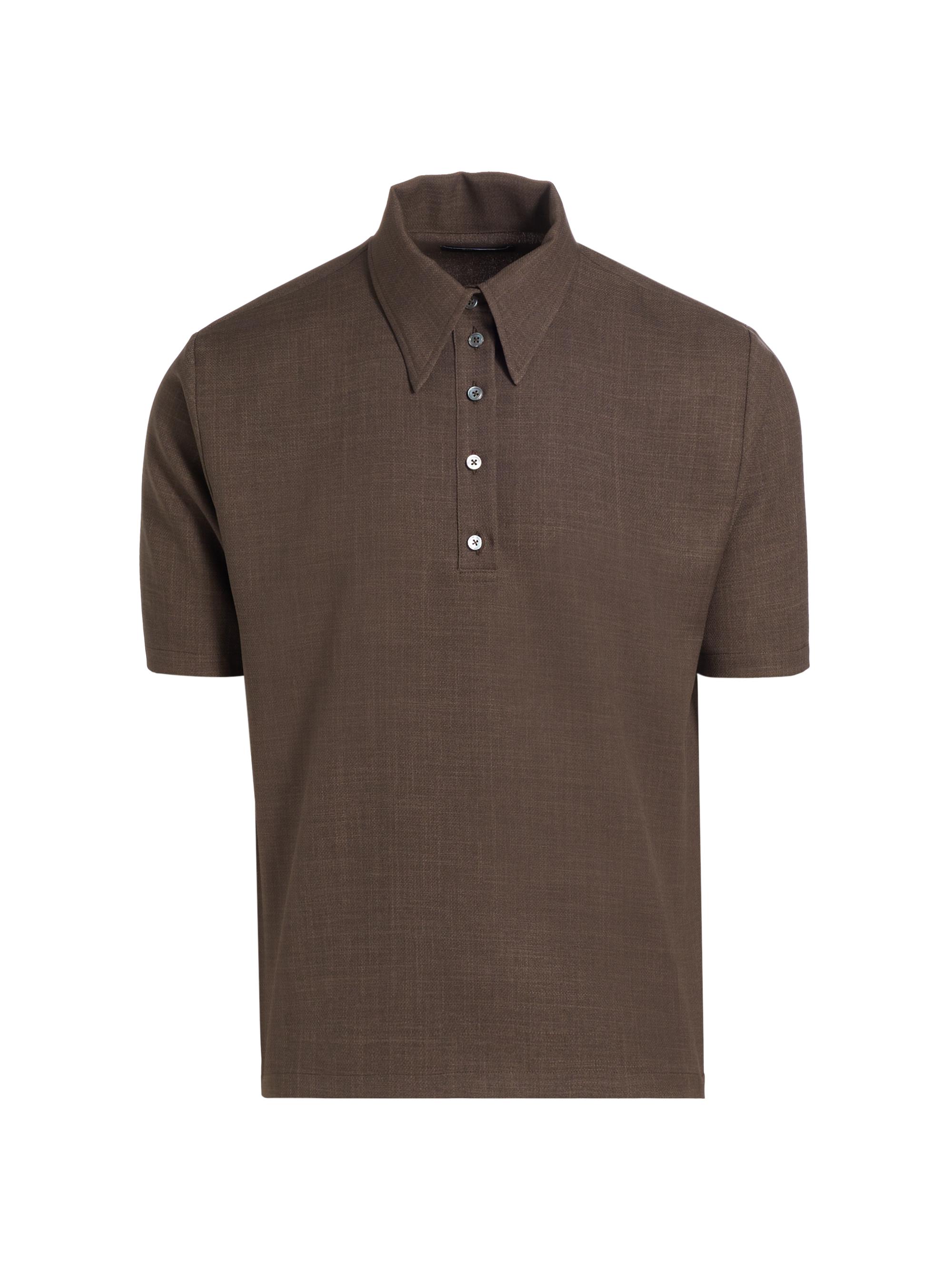Willy Chavarria Men's Cholo Short-Sleeve Polo Shirt - Brown
