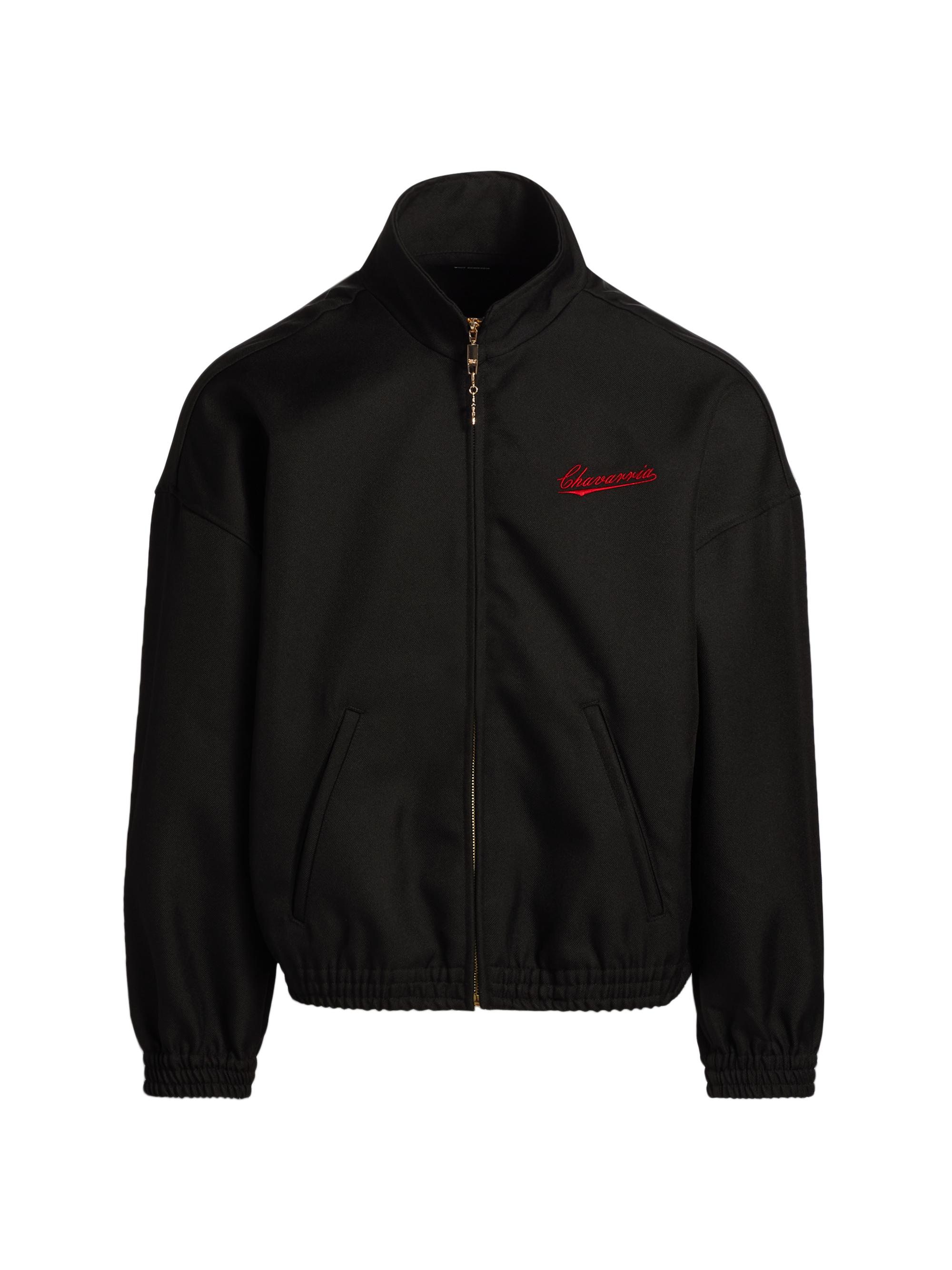 Willy Chavarria Men's Kendrick Embroidered Logo Jacket - Black