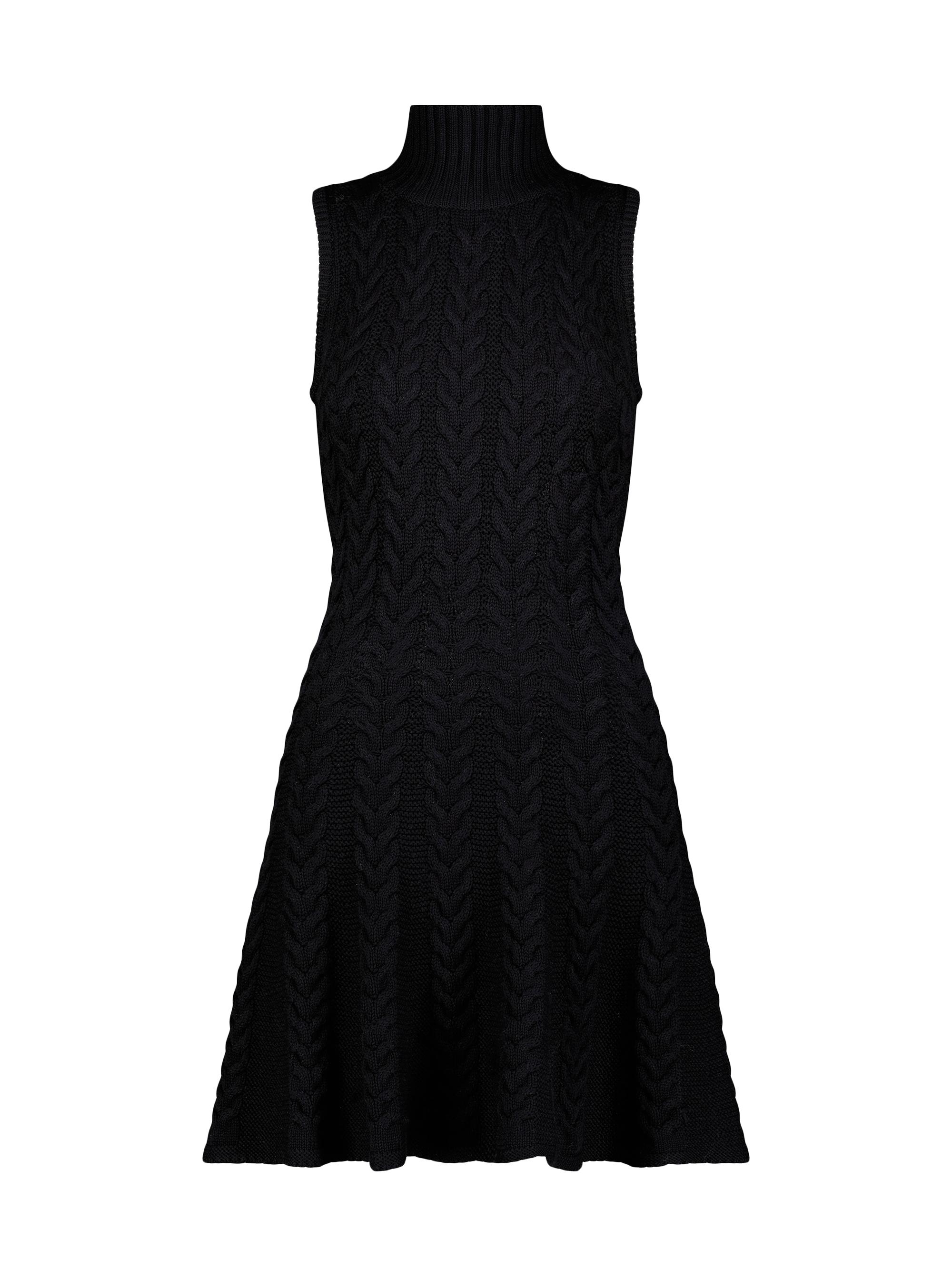 Mac Duggal Women's Cotton-Blend Cable-Knit Minidress - Black